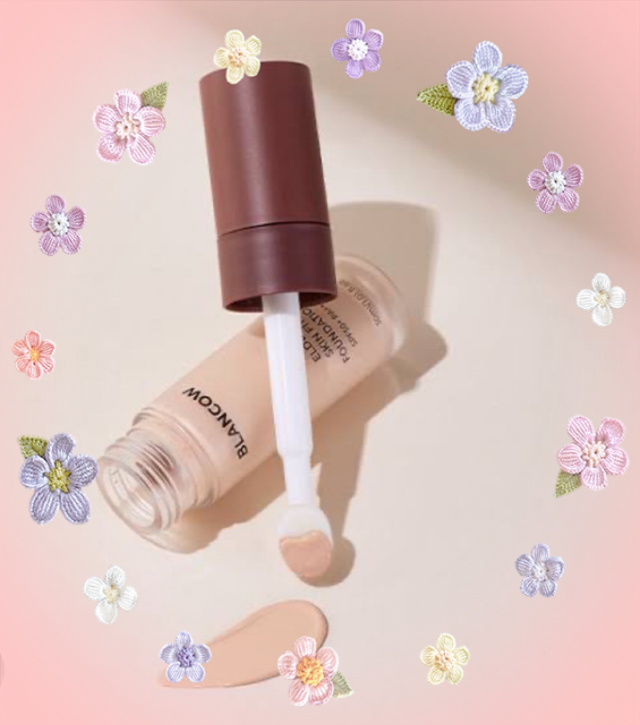 エルダースキンフィットファンデーション 01 ピンクベージュ/BLANCOW/リキッドファンデーションを使ったクチコミ（1枚目）