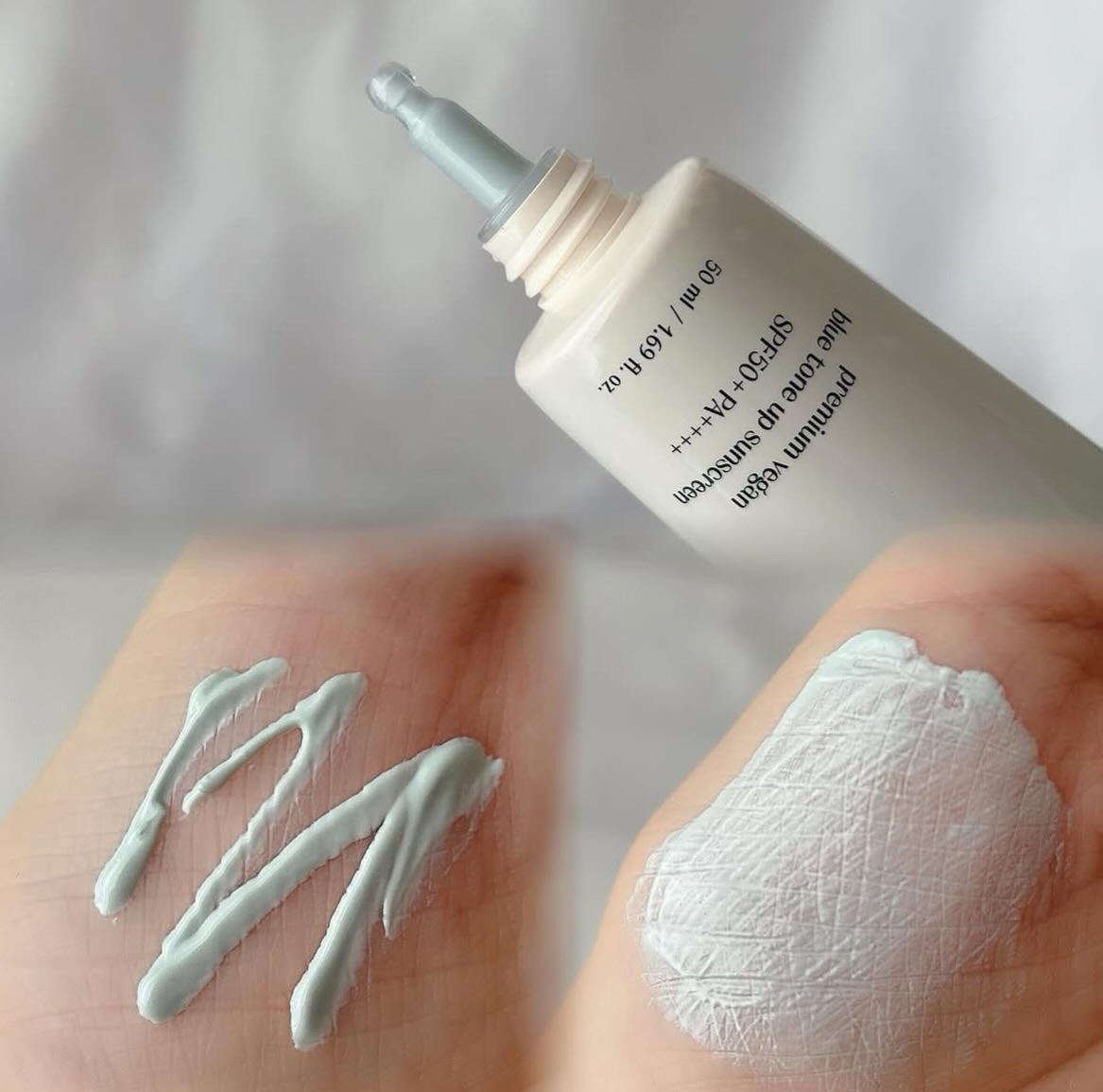 みづき☽コスメ*スキンケア on LIPS 「プレミアムビーガンブルートーンアップ日焼け止めSPF50+PA..」(2枚目)