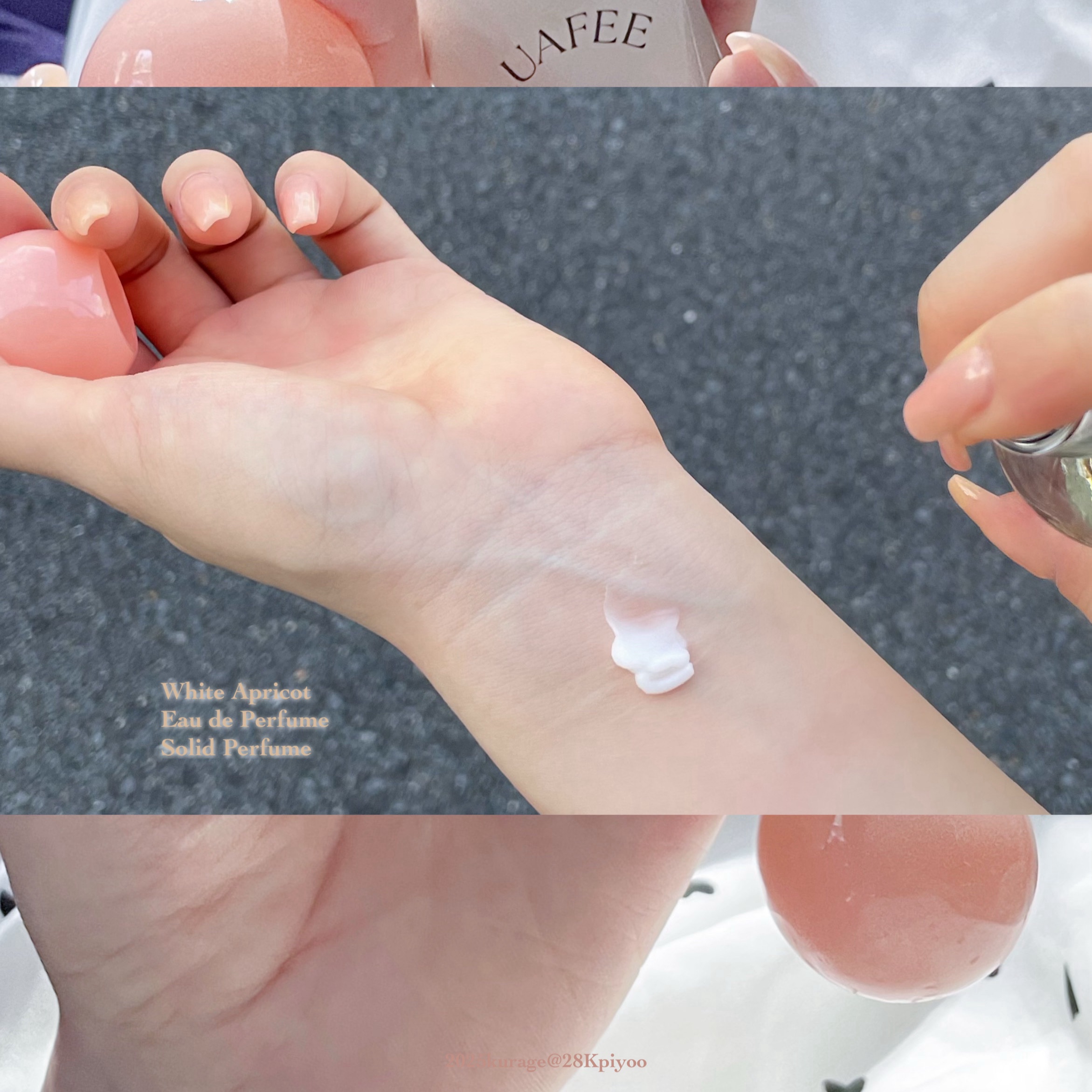 ソリッド パフューム ホワイトアプリコット/LUAFEE/練り香水を使ったクチコミ（2枚目）