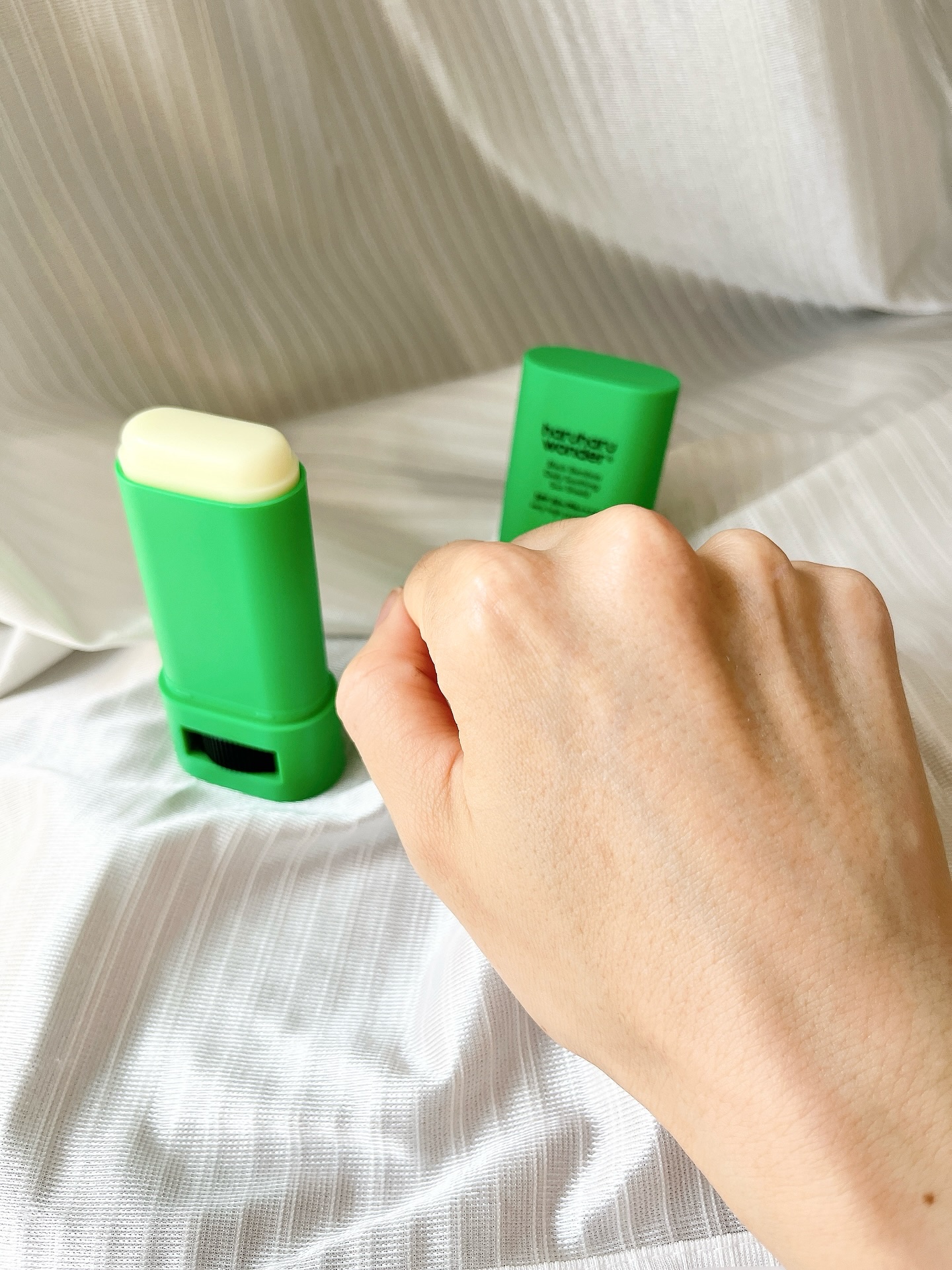 ブラックバンブーデイリー スージングサンシールド 20g SPF 50+/PA++++/haruharu wonder/日焼け止めスティックを使ったクチコミ（3枚目）