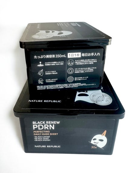 ブラックPDRN デイリーシートマスク/ネイチャーリパブリック/シートマスク・パックを使ったクチコミ(4枚目)