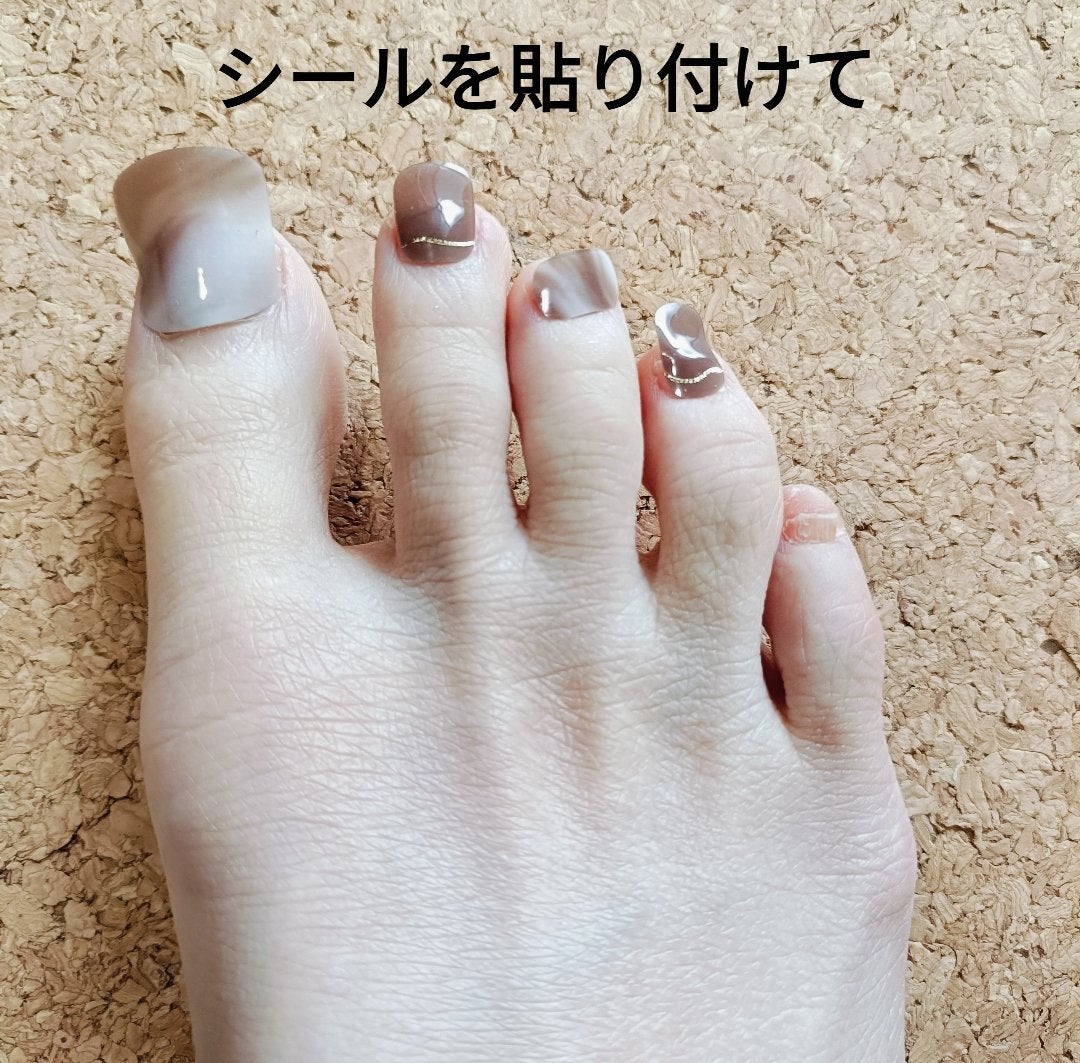 セミキュアジェルネイル(ハンド)/ohora/ネイルシールを使ったクチコミ(4枚目)