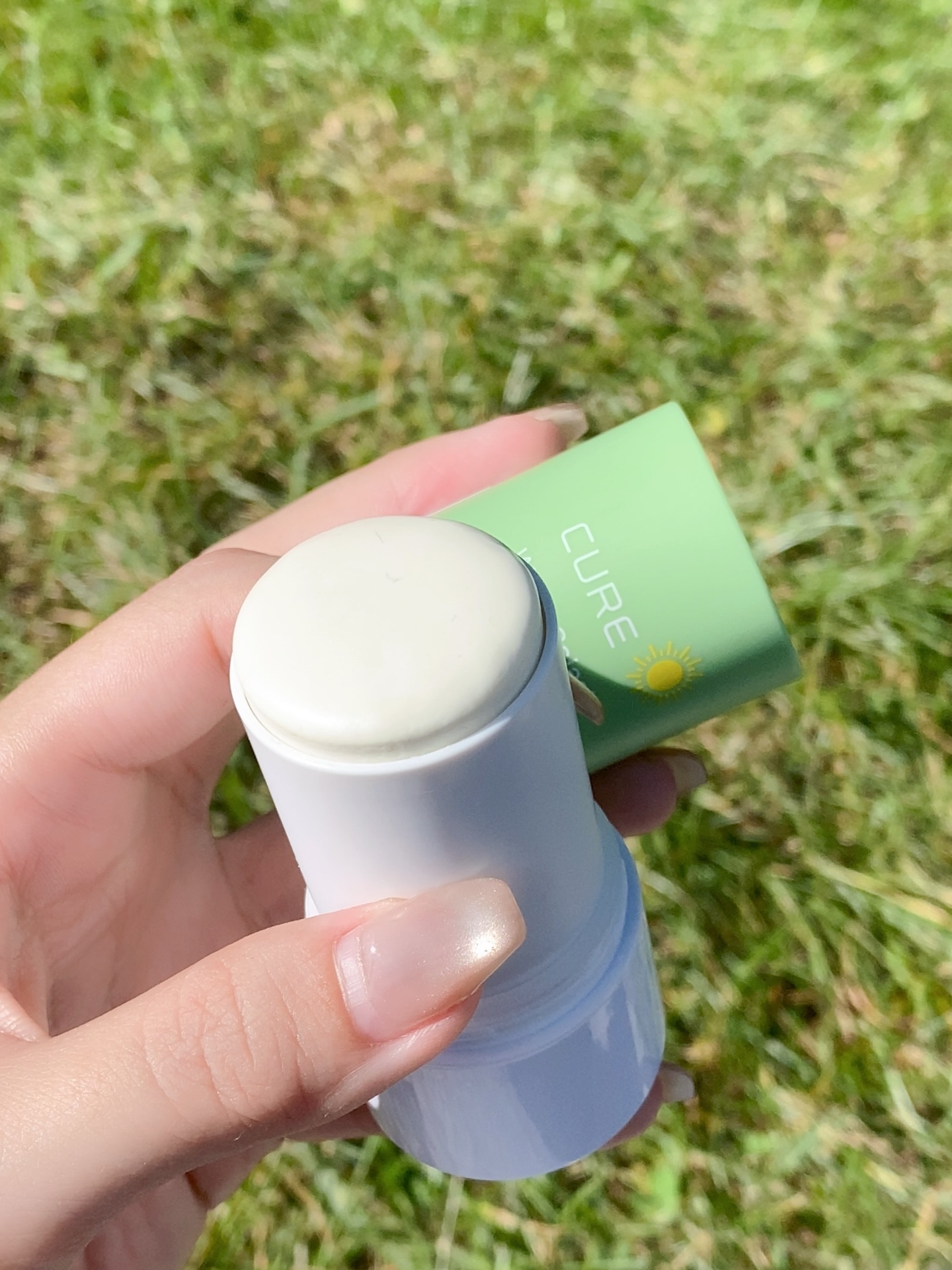 ウォータースプラッシュクーリングサンスティック/Cure/日焼け止めスティックを使ったクチコミ（2枚目）