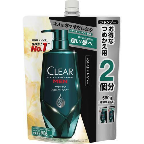 クリアフォーメン トータルケア スカルプシャンプー/コンディショナー シャンプー つめかえ用 560g