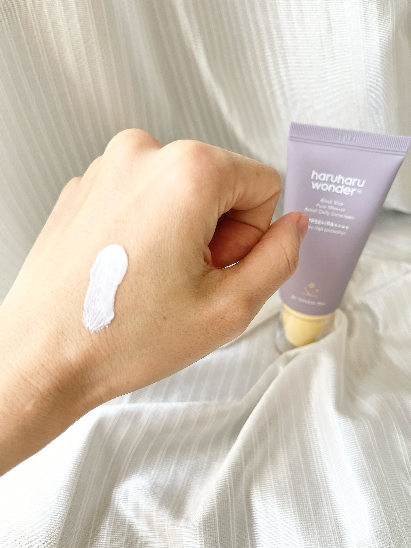 ブラックライスモイスチャーエアリーフィットデイリーサンスクリーン/haruharu wonder/日焼け止めクリームを使ったクチコミ(3枚目)