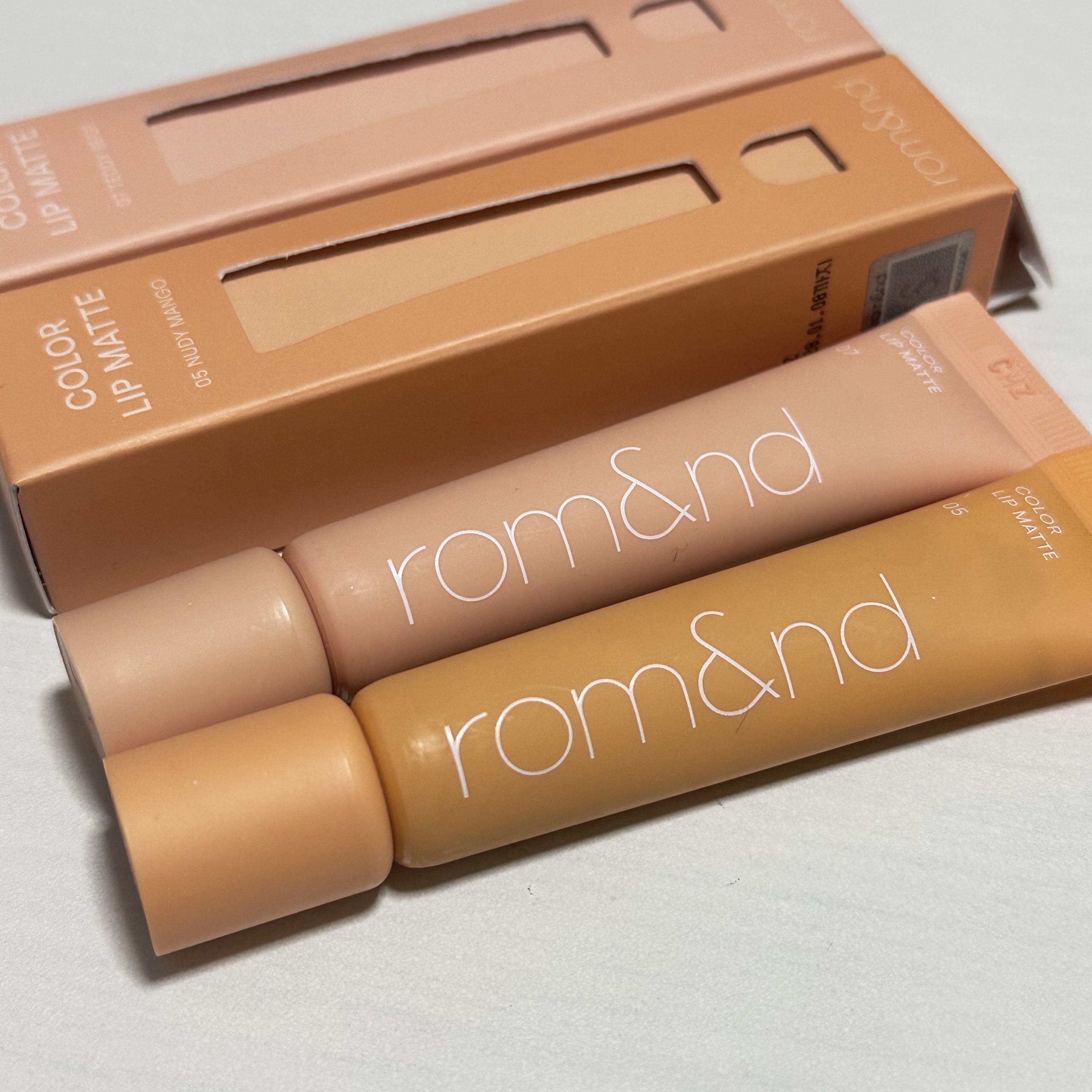 カラーリップマット 07 テディーベージュ/rom&nd/口紅を使ったクチコミ（1枚目）