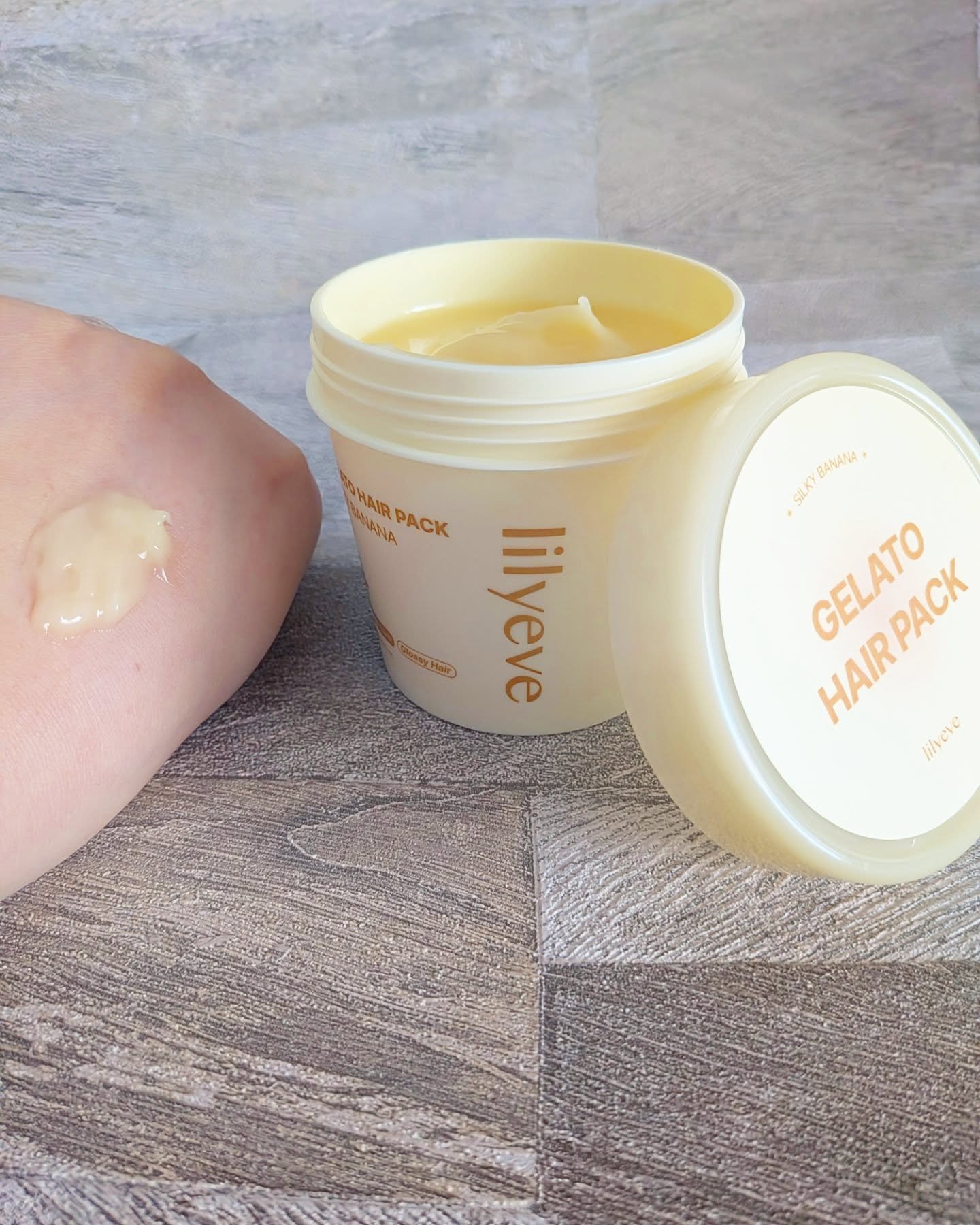 リペアターンジェラートヘアパック シルキーバナナ/リリーイブ/洗い流すヘアトリートメントを使ったクチコミ（3枚目）