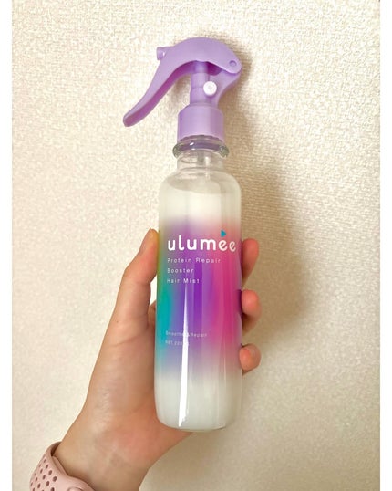 ウルミー プロテインリペアブースターヘアミスト ピーチ&ミュゲローズの香り/ulumee/ヘアミストを使ったクチコミ(1枚目)