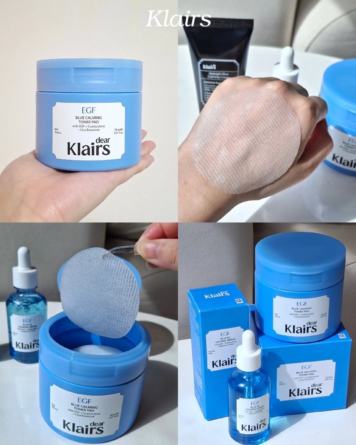 ミッドナイトブルーカーミングクリーム/Klairs/フェイスクリームを使ったクチコミ(5枚目)