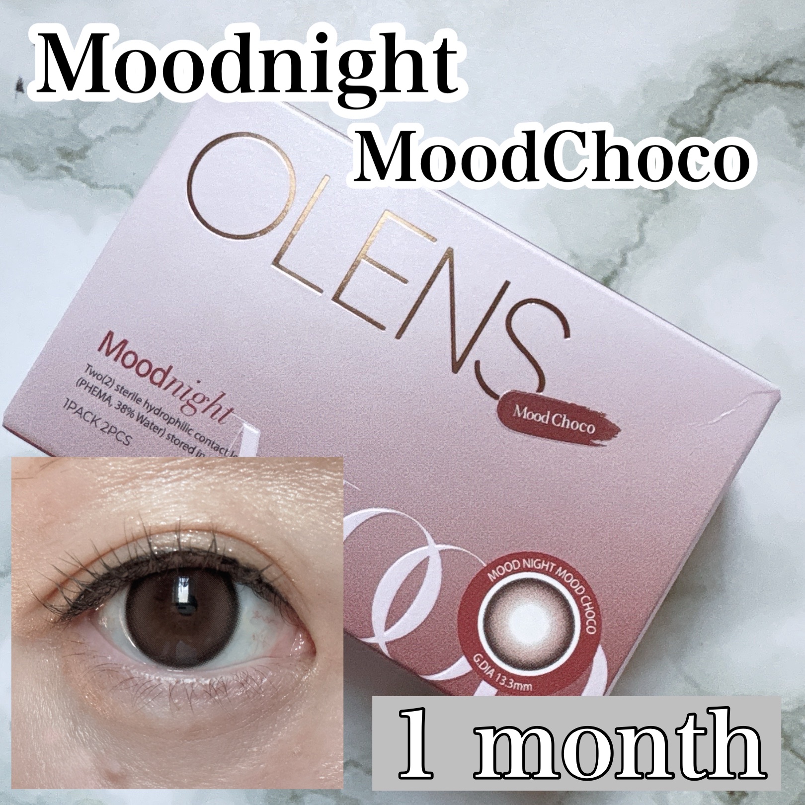 Moodnight 1Month/OLENS/カラーコンタクトレンズを使ったクチコミ（1枚目）
