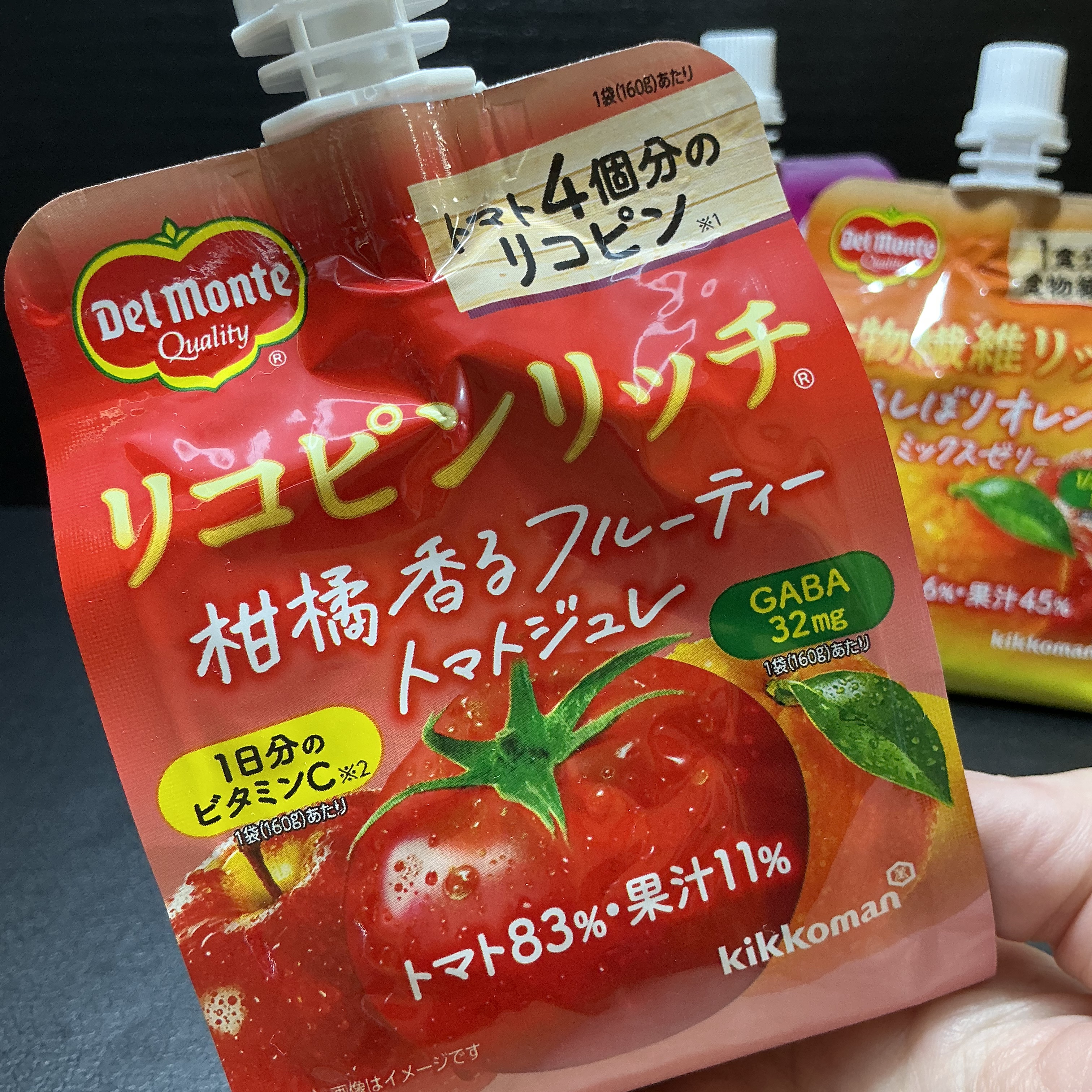 リコピンリッチフルーティトマトゼリー/デルモンテ/ゼリー飲料を使ったクチコミ（2枚目）