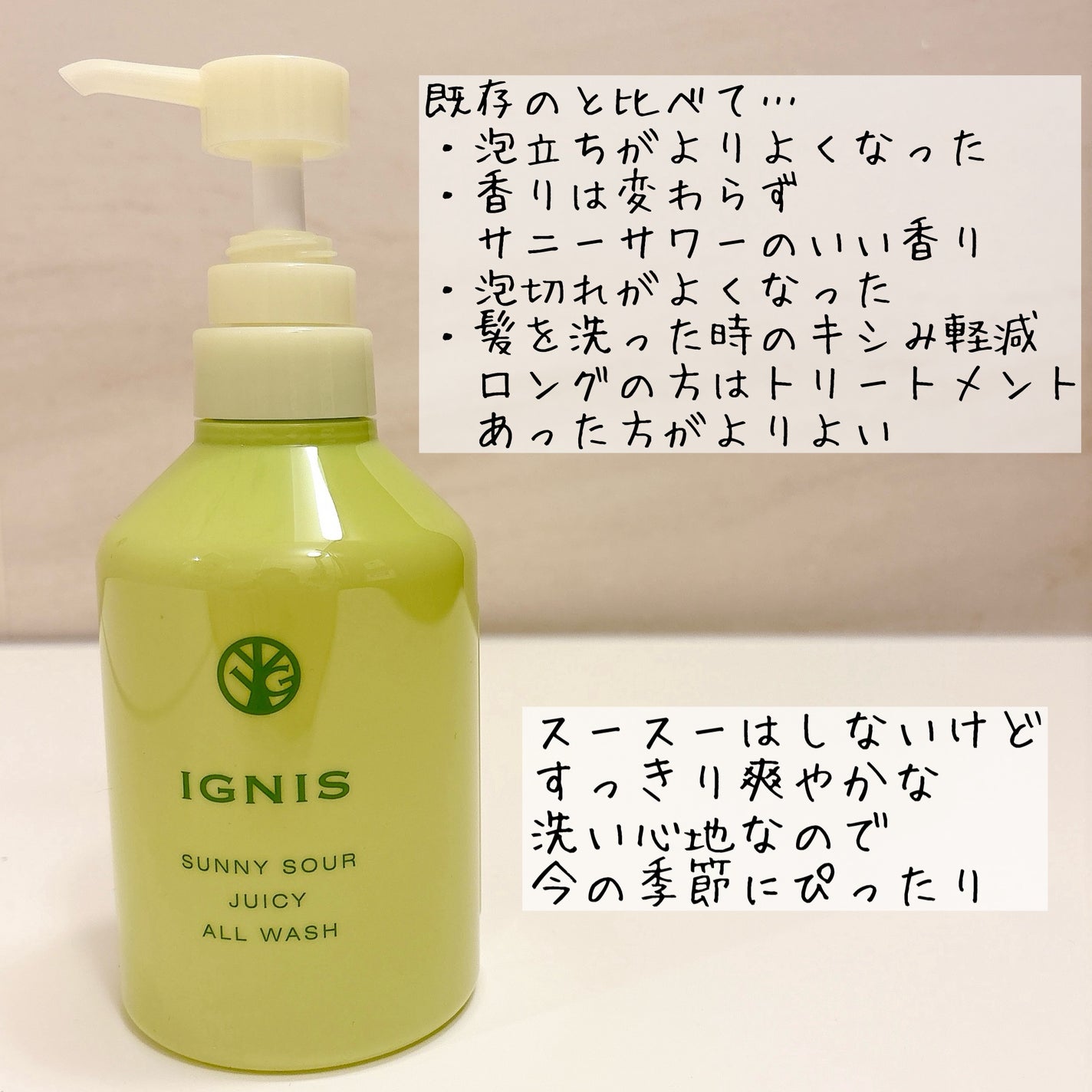 サニーサワー ジューシー オールウォッシュ/IGNIS/ボディソープを使ったクチコミ(3枚目)