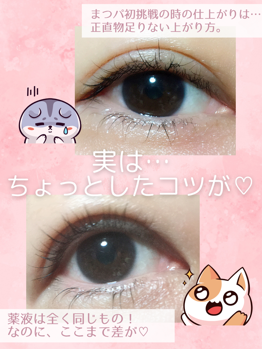 EYE2IN 低刺激 セルフプロ用 まつげパーマ 3種 セット/Qoo10/その他キットセットを使ったクチコミ(3枚目)