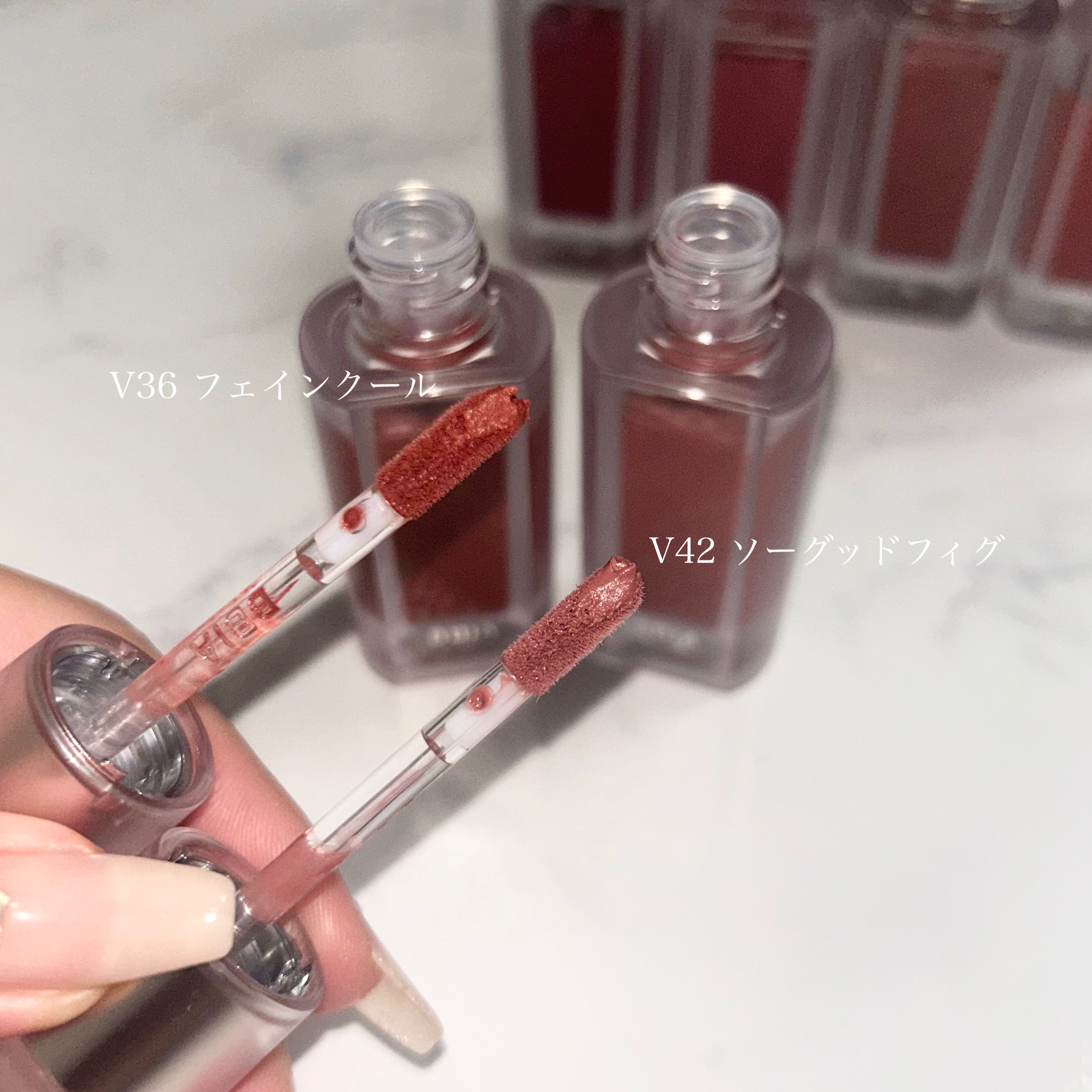 ラストベルベットティント V36 平気なふり/BBIA/リップティントを使ったクチコミ（2枚目）