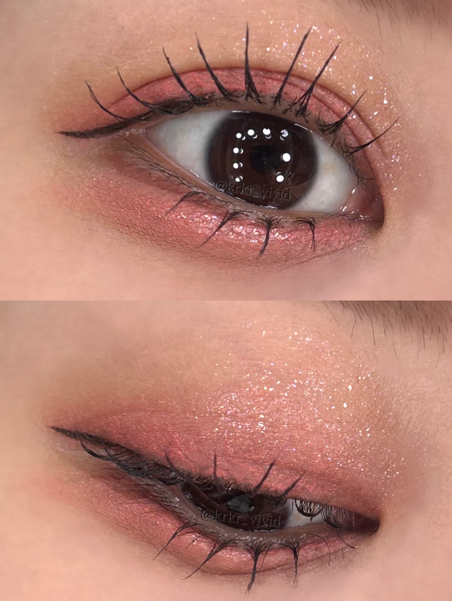 ツートーンシャドウ 04 STARLIT CORAL/MERYTHOD/スティックアイシャドウを使ったクチコミ（2枚目）