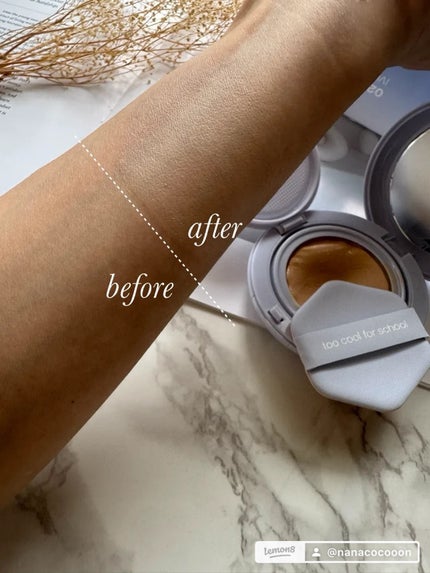 エアーフィットクッション/too cool for school/クッションファンデーションを使ったクチコミ(4枚目)