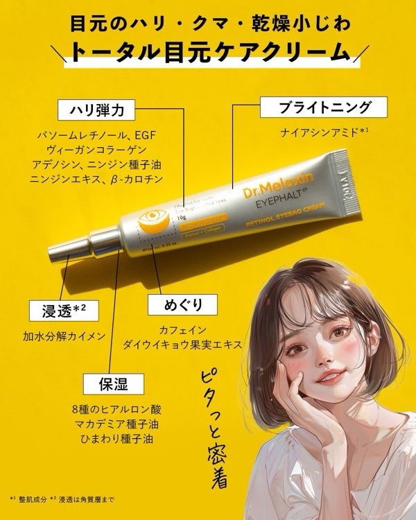 レチノールアイファルトアイバッククリーム/Dr.Melaxin/アイケア・アイクリームを使ったクチコミ(2枚目)