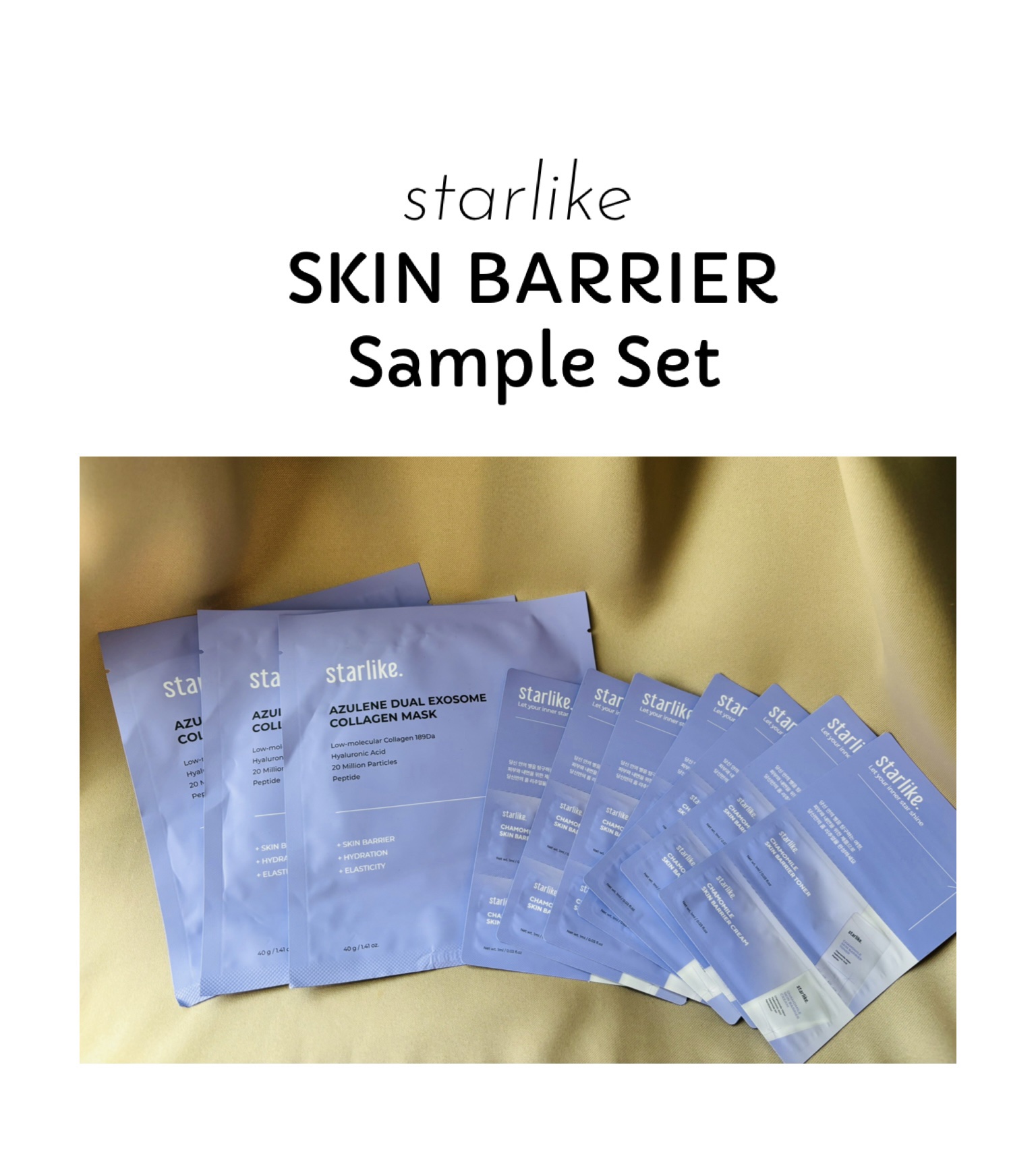 starlike（スターライク）様よりスキンバリアラインサンプルセットをお試しさせていただきました💕

繰り返す肌荒れの悩みに寄り添ったトナー、クリーム、マスクのシンプルステップ✨

❣️カモミールスキンバリアトナーのポイント
💙カモミ