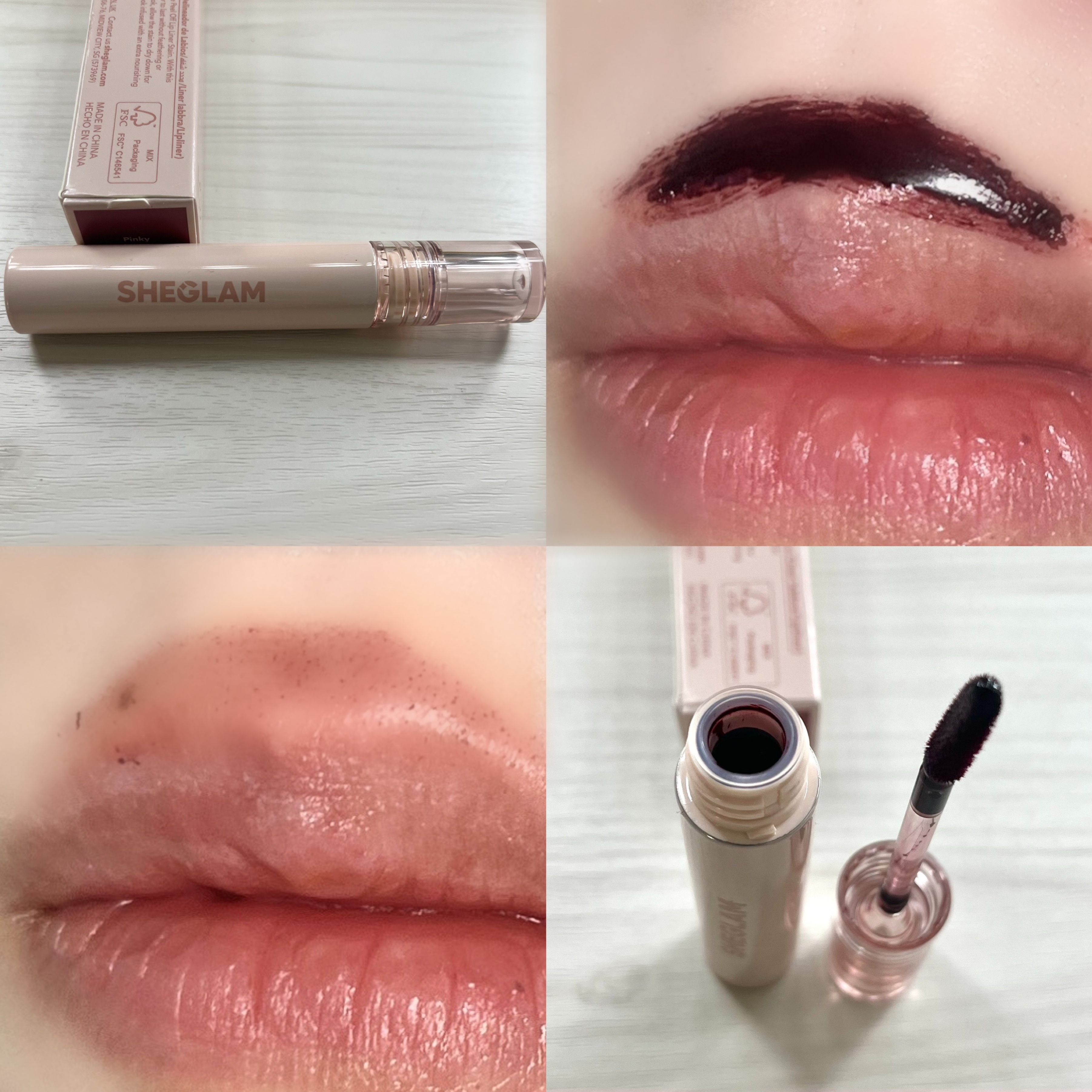 ピールオフ リップカラーライナー/SHEGLAM/リップライナーを使ったクチコミ（1枚目）