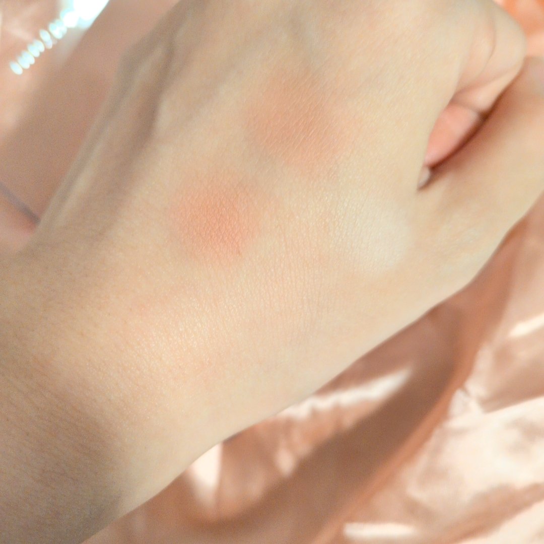 わがままチークハイライター 02 あま顔ピーチ/JUDYDOLL/パウダーチークを使ったクチコミ（2枚目）