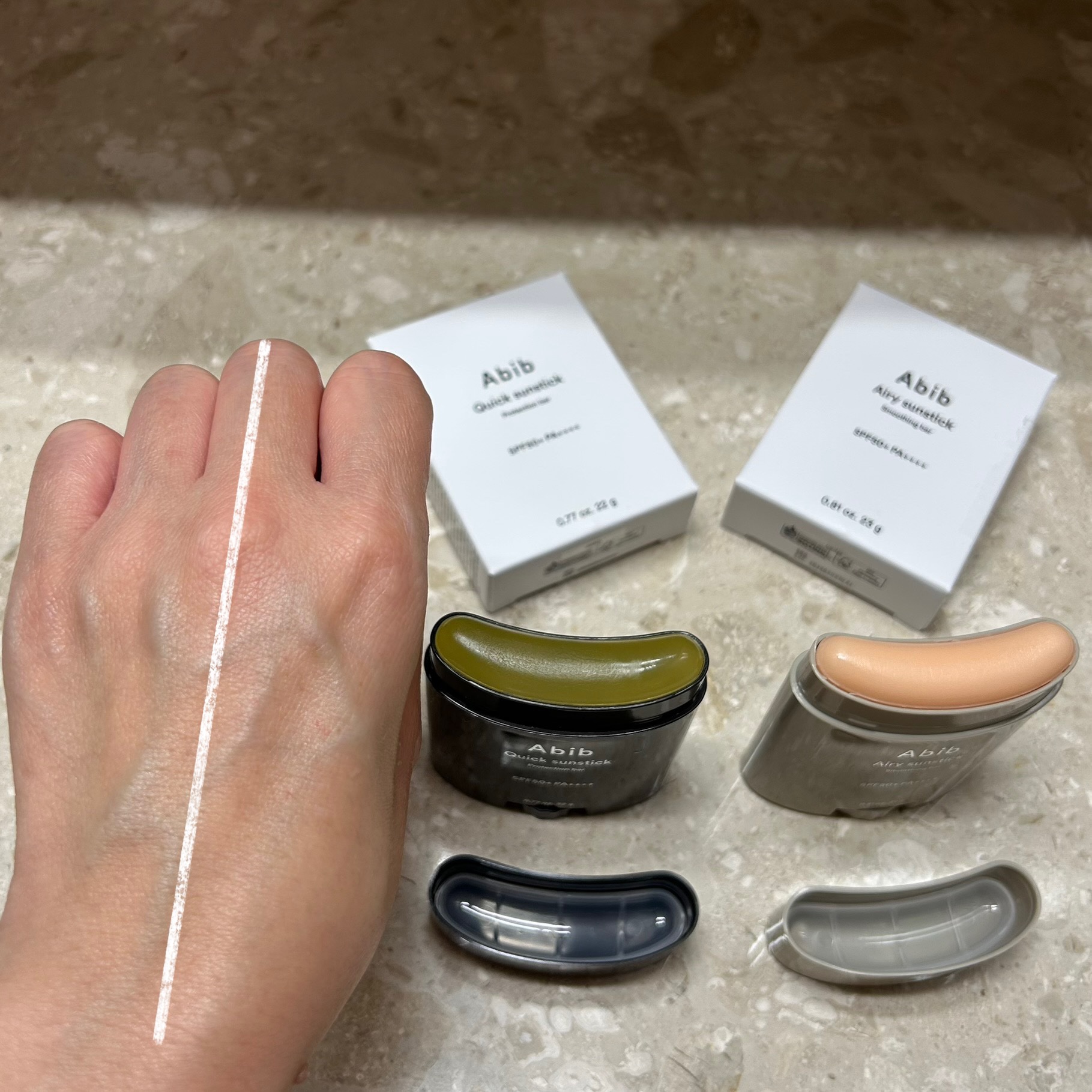 クイック サンスティック プロテクションバー/Abib /日焼け止めスティックを使ったクチコミ（3枚目）