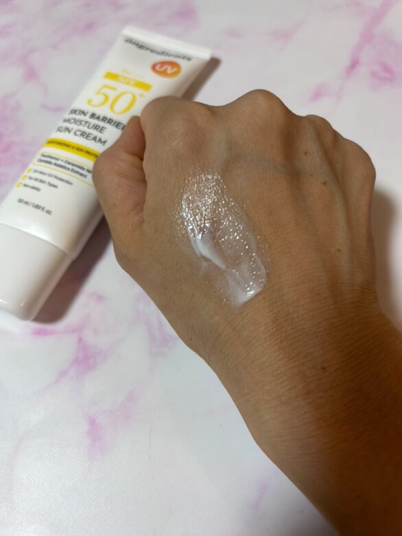 スキンバリアモイスチャーサンクリーム/Ongredients/日焼け止めクリームを使ったクチコミ（3枚目）