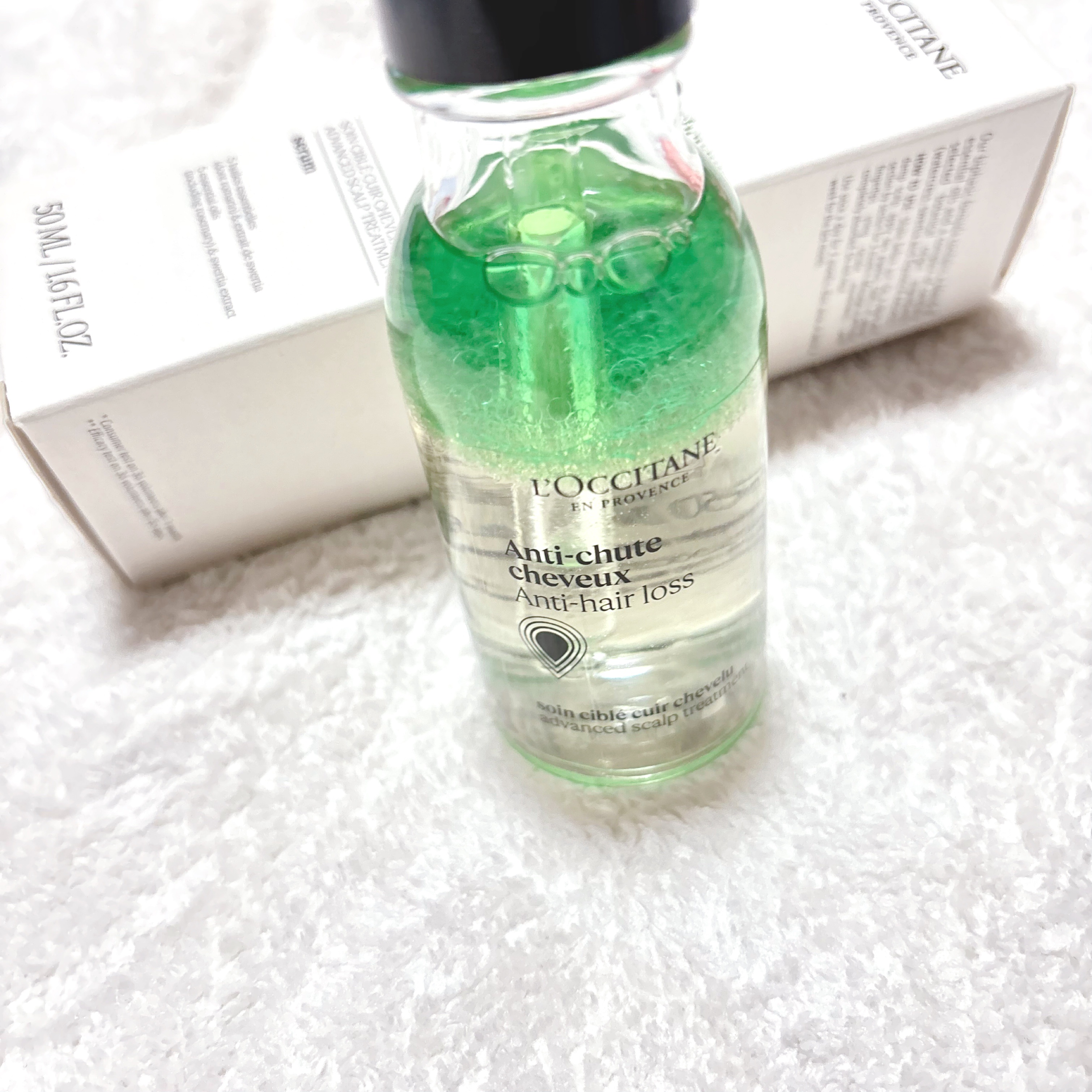 薬用 メディカル アンチヘアロスセラム/L&#39;OCCITANE/頭皮ローションを使ったクチコミ（2枚目）