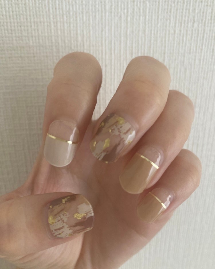 セミキュアジェルネイル(ハンド)/ohora/ネイルシールを使ったクチコミ(1枚目)