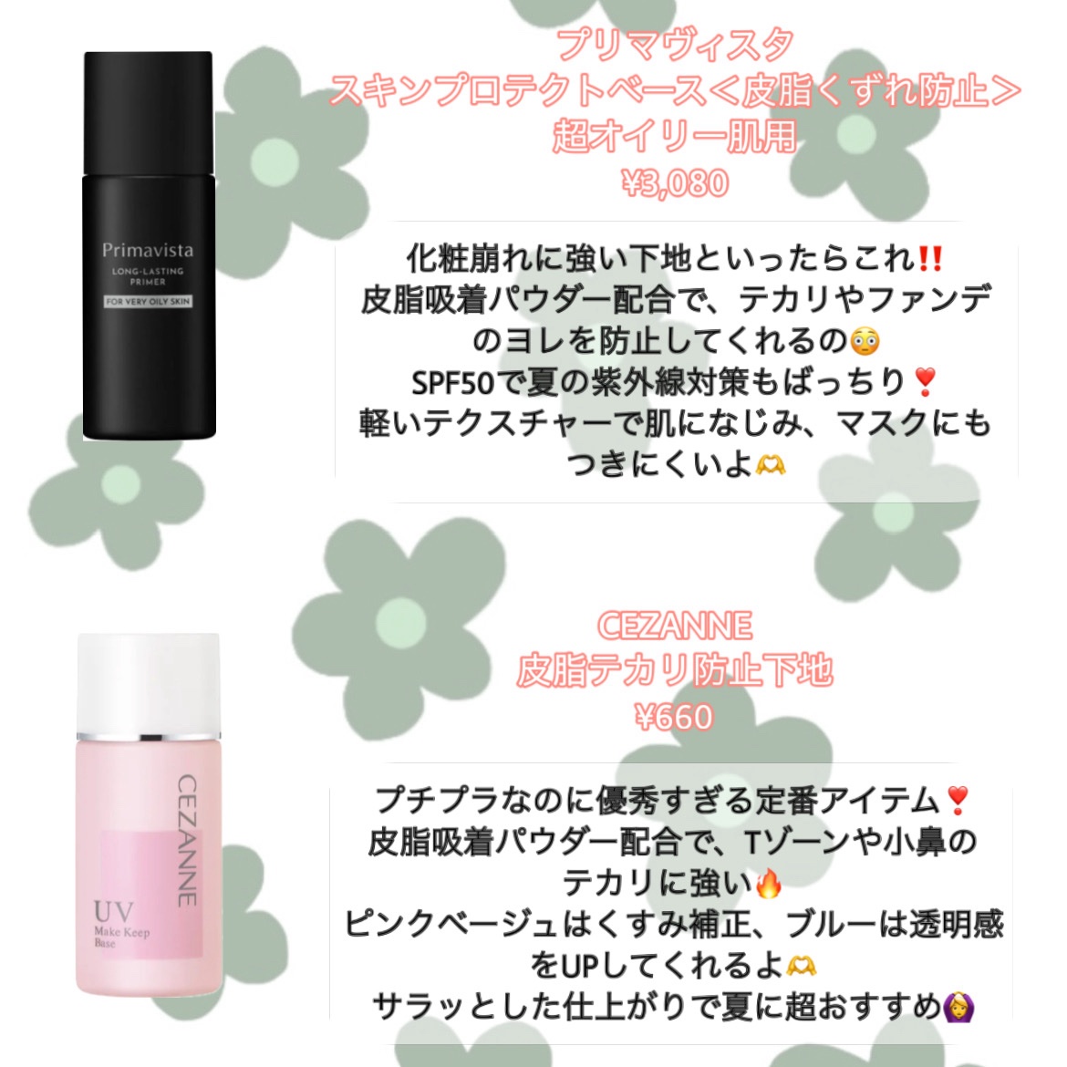 皮脂テカリ防止下地/CEZANNE/化粧下地を使ったクチコミ（2枚目）