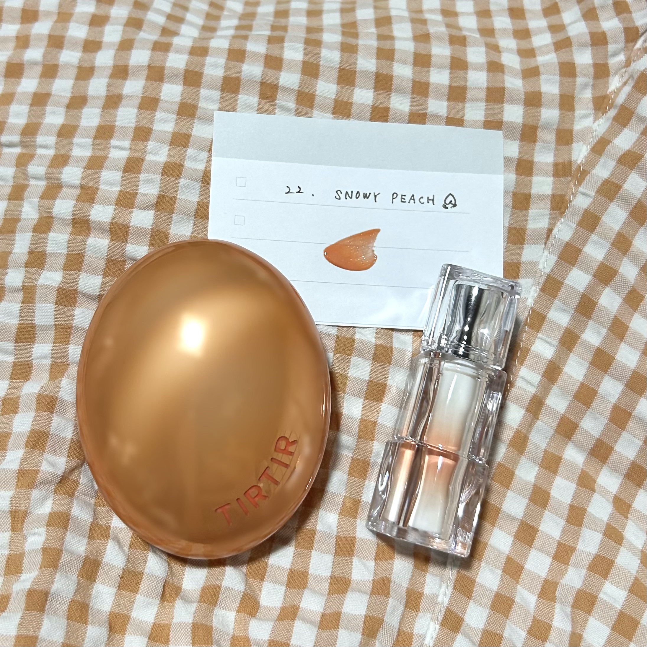 ウォーターリズムグロウティント 22 SNOWY PEACH（ミニ）/TIRTIR(ティルティル)/リップティントを使ったクチコミ（1枚目）