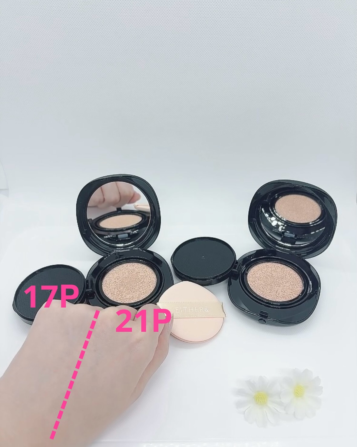 Pebble Blur Cushion/EITHER＆/クッションファンデーションを使ったクチコミ（2枚目）