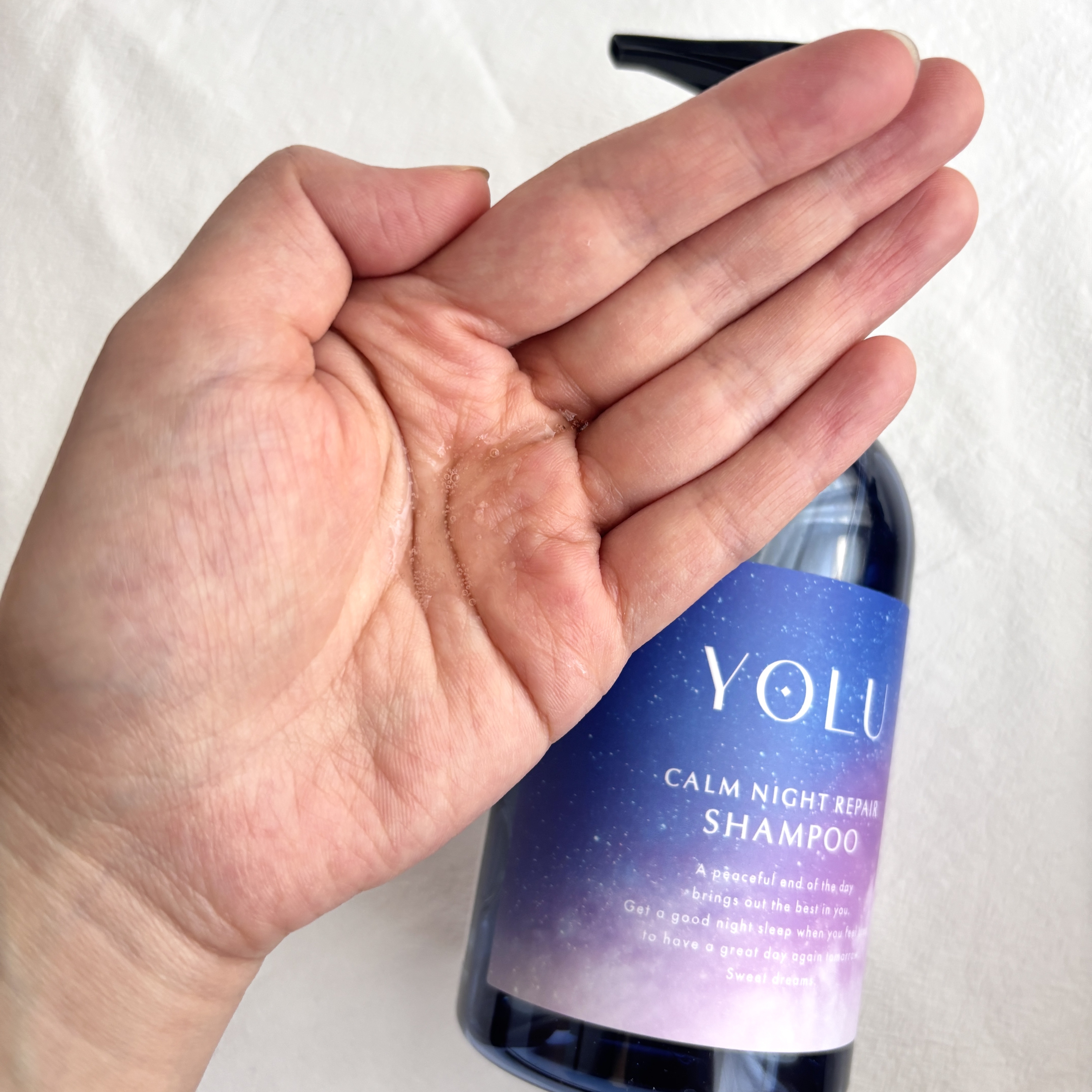 カームナイトリペアシャンプー／トリートメント/YOLU/シャンプー・コンディショナーを使ったクチコミ（3枚目）