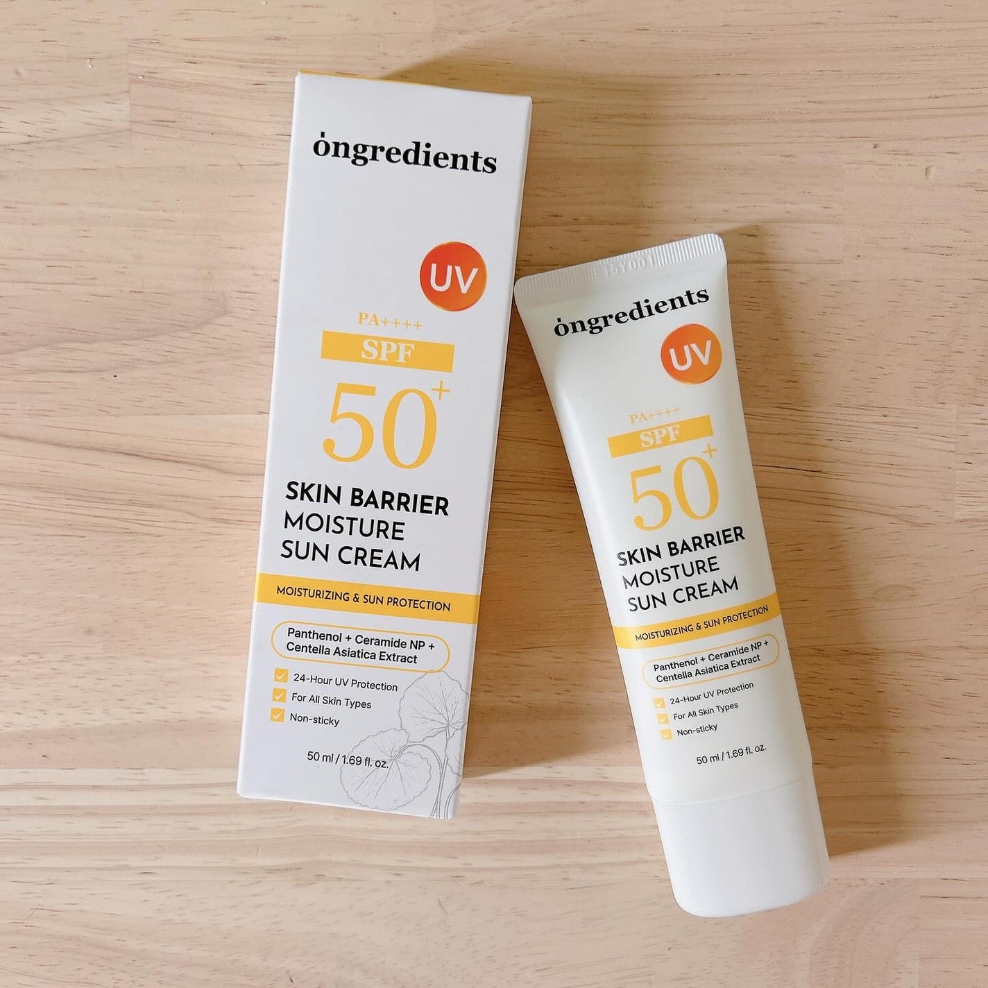 スキンバリアモイスチャーサンクリーム/Ongredients/日焼け止めクリームを使ったクチコミ(1枚目)