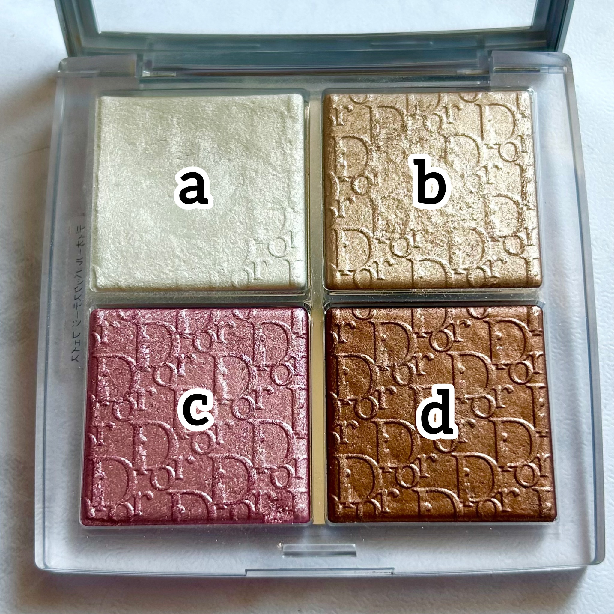 【旧】ディオール バックステージ フェイス グロウ パレット 001/Dior/ハイライトを使ったクチコミ（2枚目）