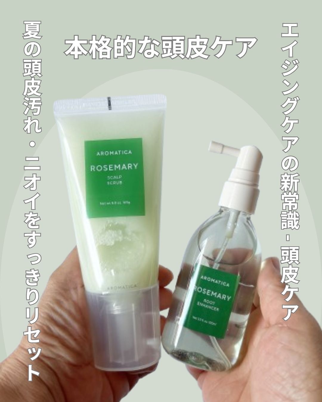ローズマリー スカルプ スクラブ/AROMATICA/ヘッドスクラブを使ったクチコミ（1枚目）