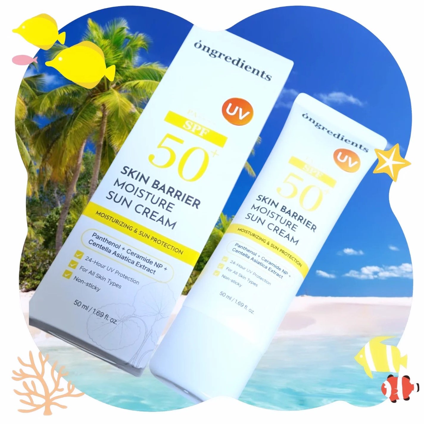 スキンバリアモイスチャーサンクリーム/Ongredients/日焼け止めクリームを使ったクチコミ(1枚目)