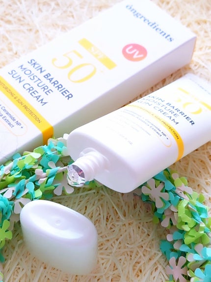 スキンバリアモイスチャーサンクリーム/Ongredients/日焼け止めクリームを使ったクチコミ(2枚目)