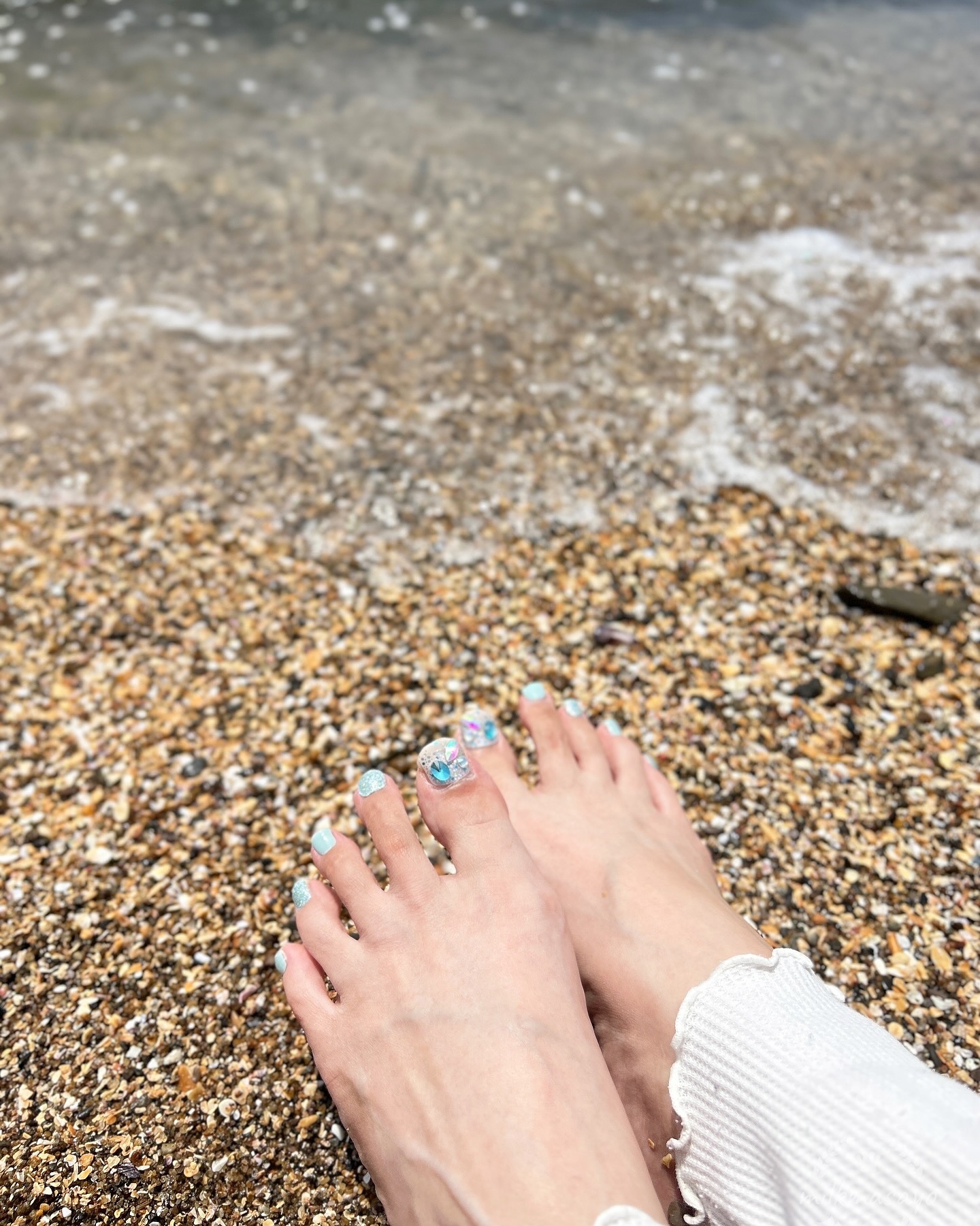 セミキュアジェルネイル(ペディキュア)/ohora/ネイルシールを使ったクチコミ（1枚目）