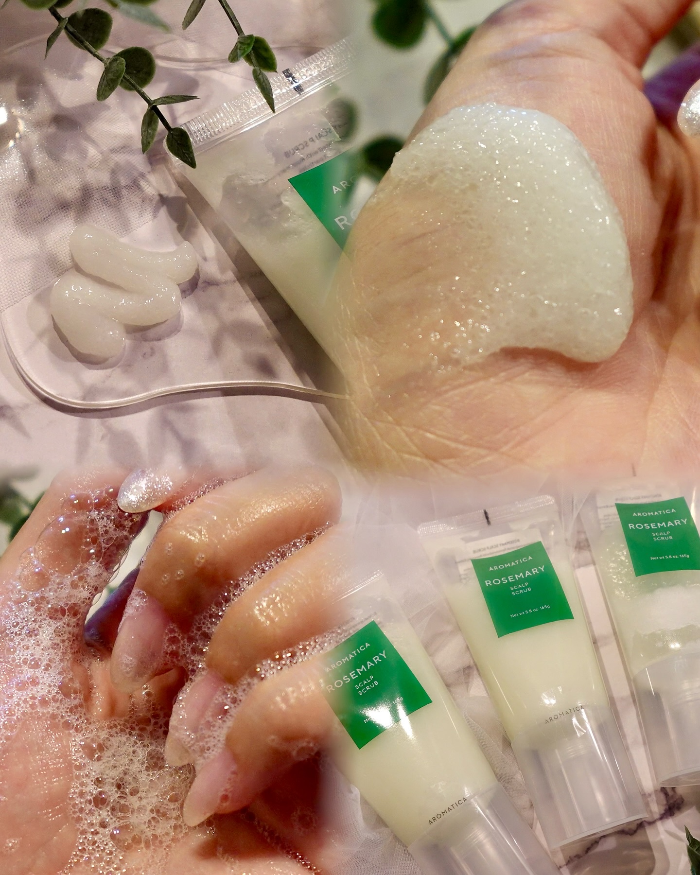 ローズマリー スカルプ スクラブ/AROMATICA/ヘッドスクラブを使ったクチコミ（2枚目）