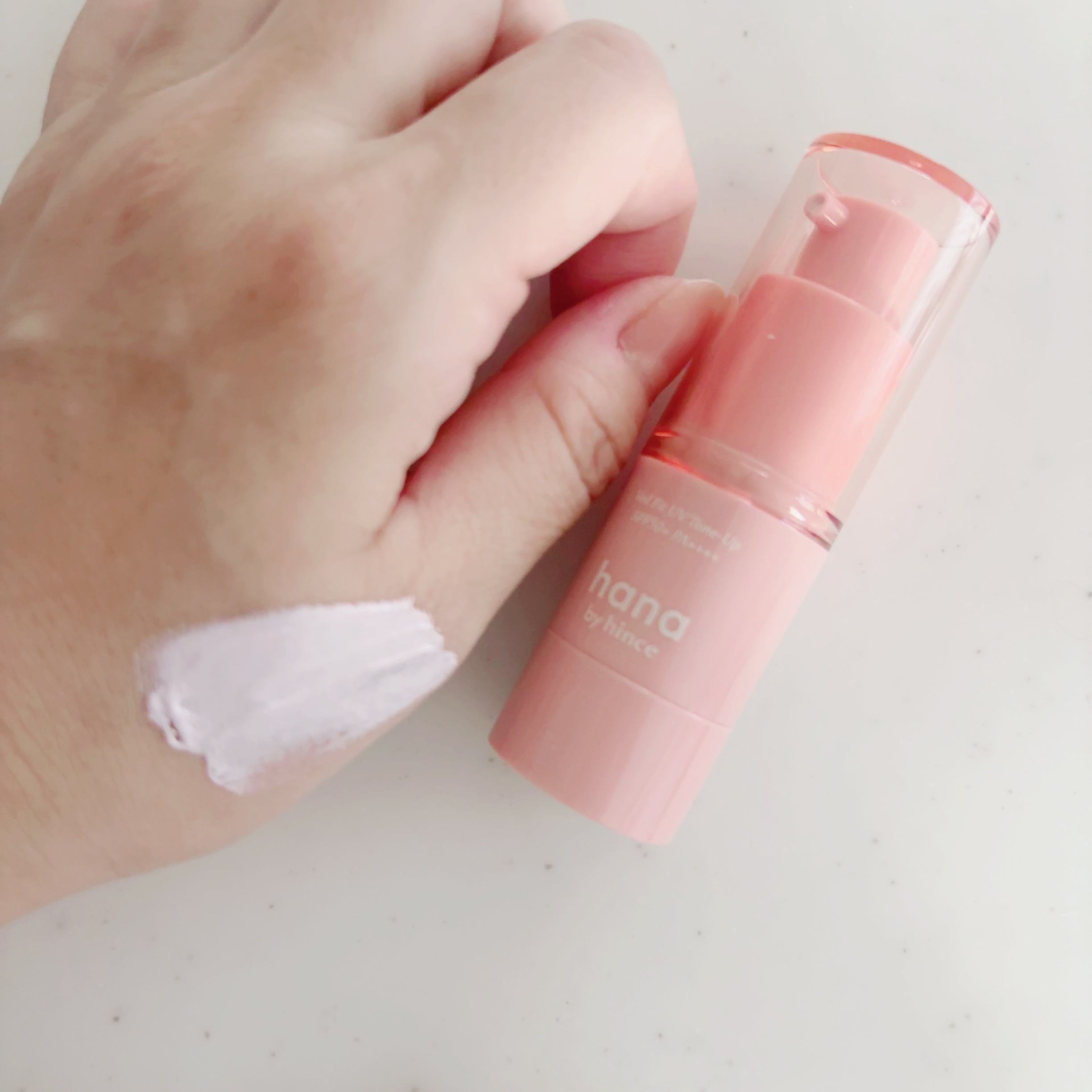 ベールフィットUVトーンアップ/hana by hince/日焼け止め・UVケアを使ったクチコミ（1枚目）