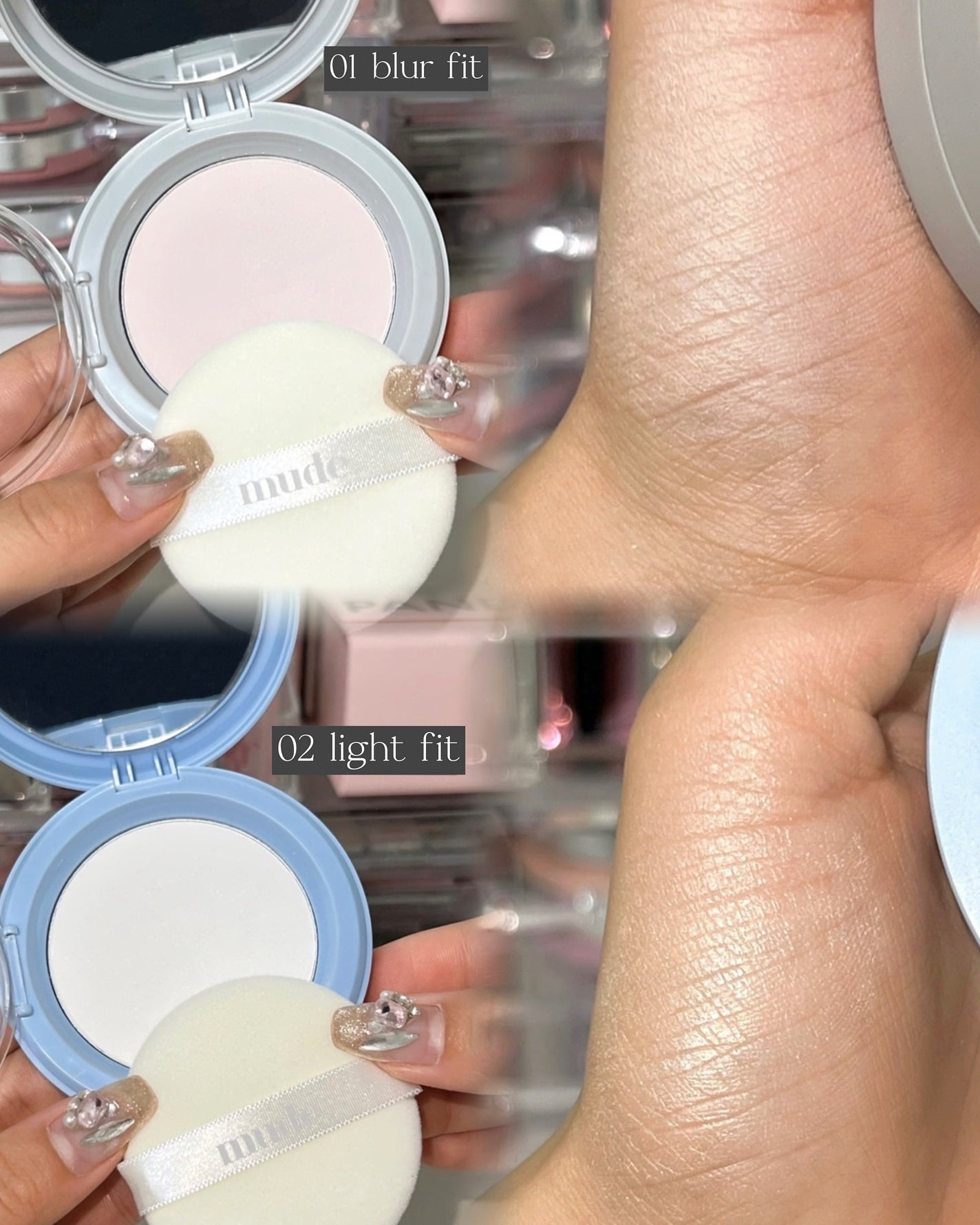 ミュードセッティングパウダーパクト/mude/プレストパウダーを使ったクチコミ(2枚目)