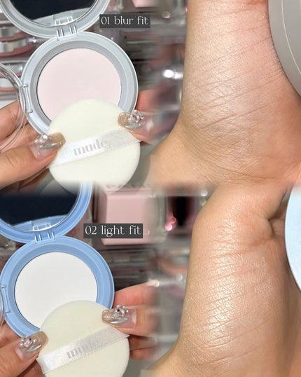 ミュードセッティングパウダーパクト/mude/プレストパウダーを使ったクチコミ(2枚目)