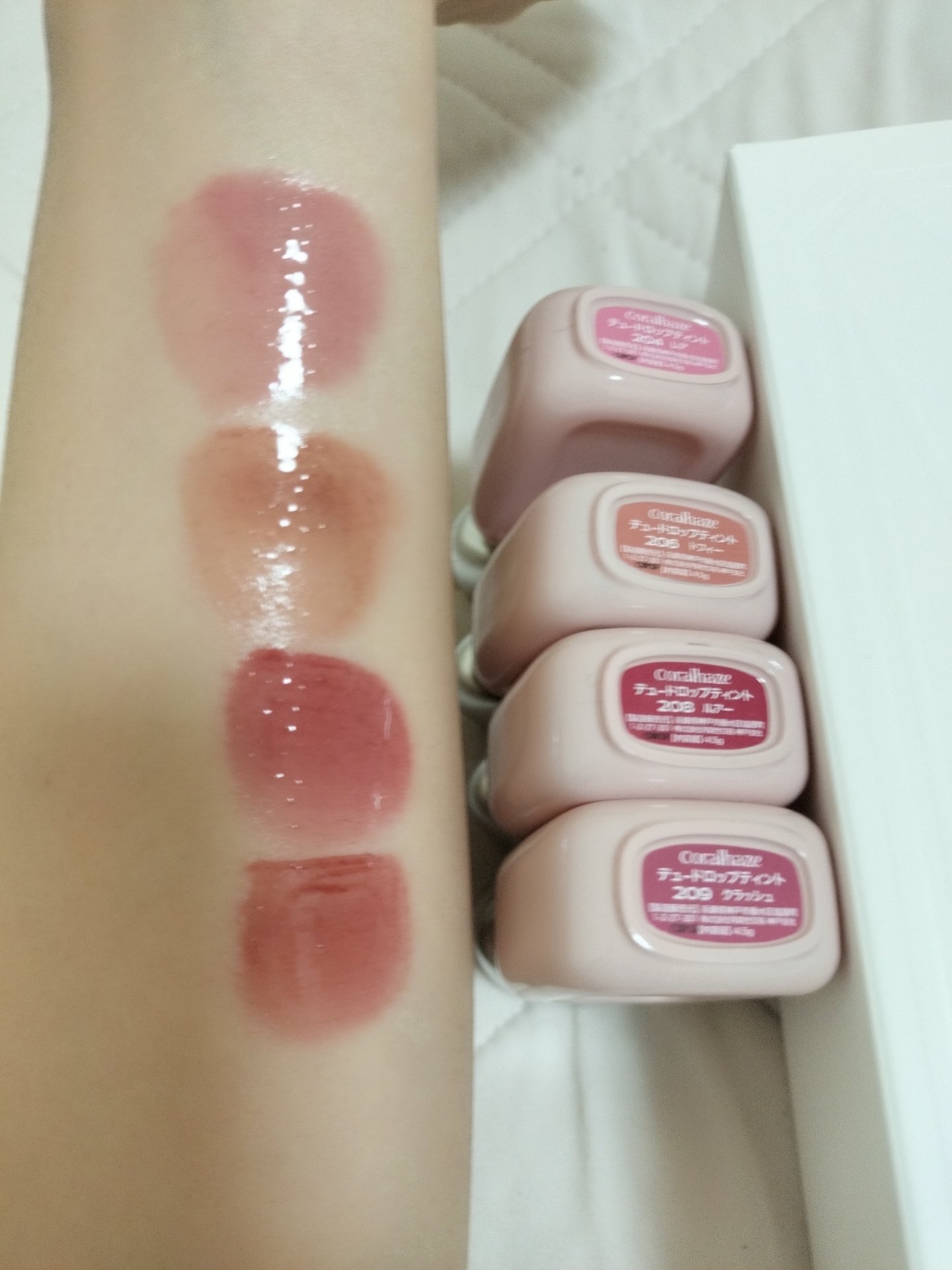 デュー ドロップ ティント/Coralhaze/リップティントを使ったクチコミ（3枚目）