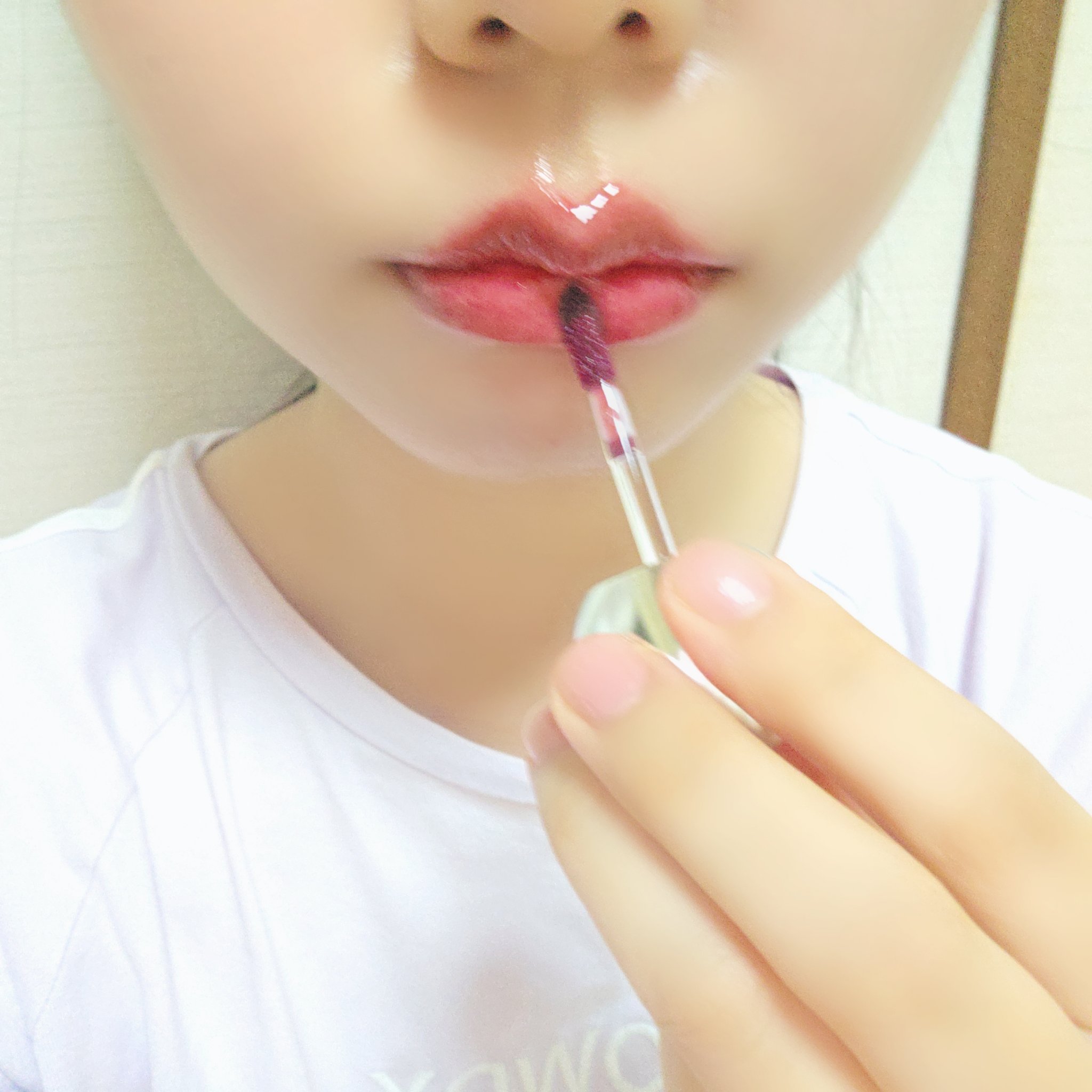 デュー ドロップ ティント 208 ルアー/Coralhaze/リップティントを使ったクチコミ（3枚目）