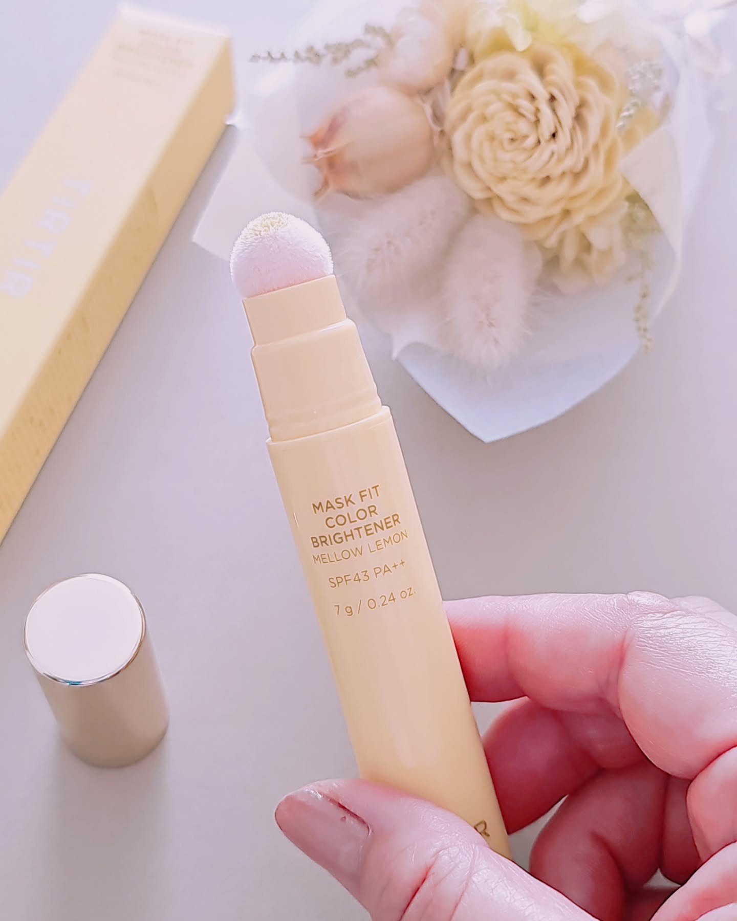 MASK FIT COLOR BRIGHTENER/TIRTIR(ティルティル)/スティックハイライトを使ったクチコミ（3枚目）