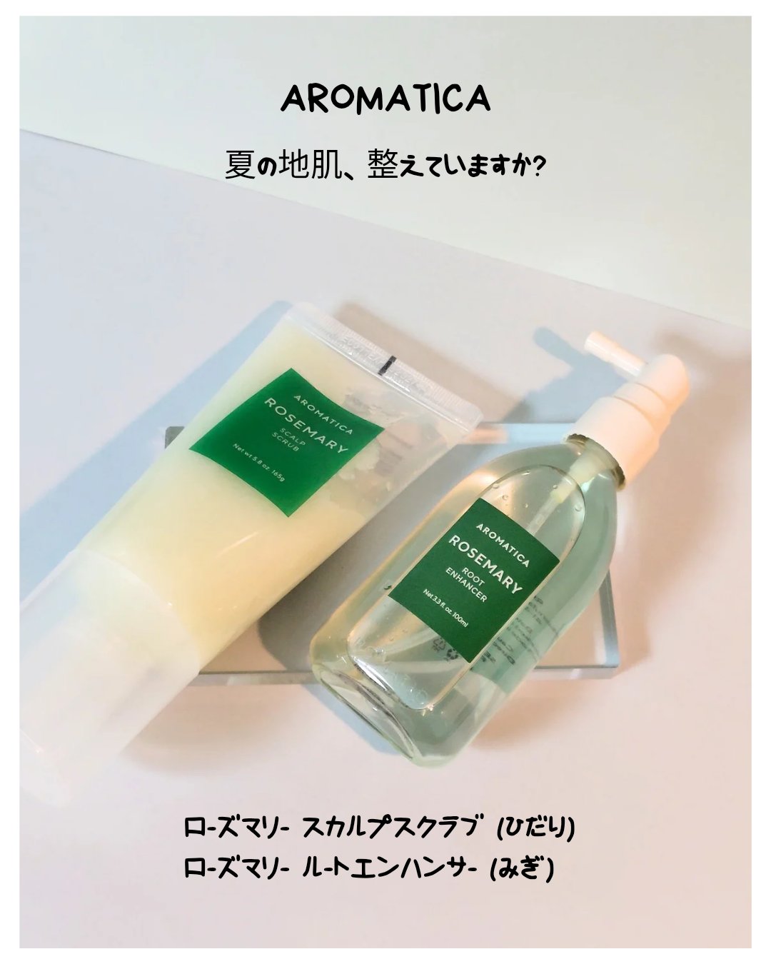 ローズマリー スカルプ スクラブ/AROMATICA/ヘッドスクラブを使ったクチコミ（1枚目）