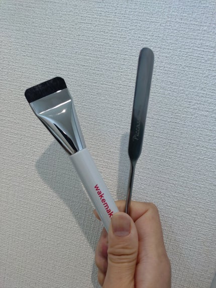Spatula Wide Foundation Brush/wakemake/メイクブラシを使ったクチコミ(2枚目)
