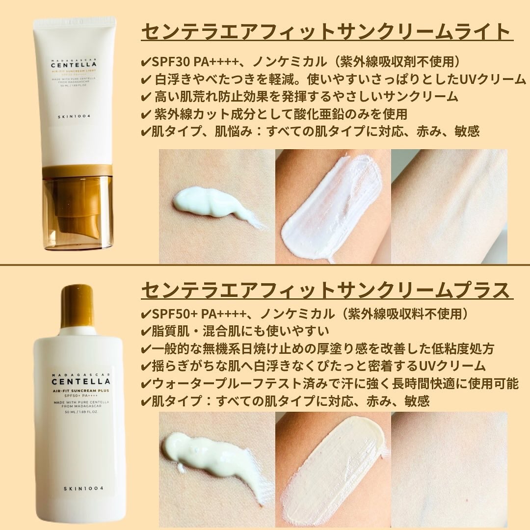 センテラ エアフィット サンクリーム プラス /SKIN1004/日焼け止めクリームを使ったクチコミ(2枚目)