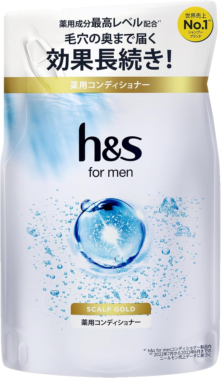 h&s for men スカルプゴールド 薬用シャンプー/コンディショナー コンディショナーつめかえ用 300g