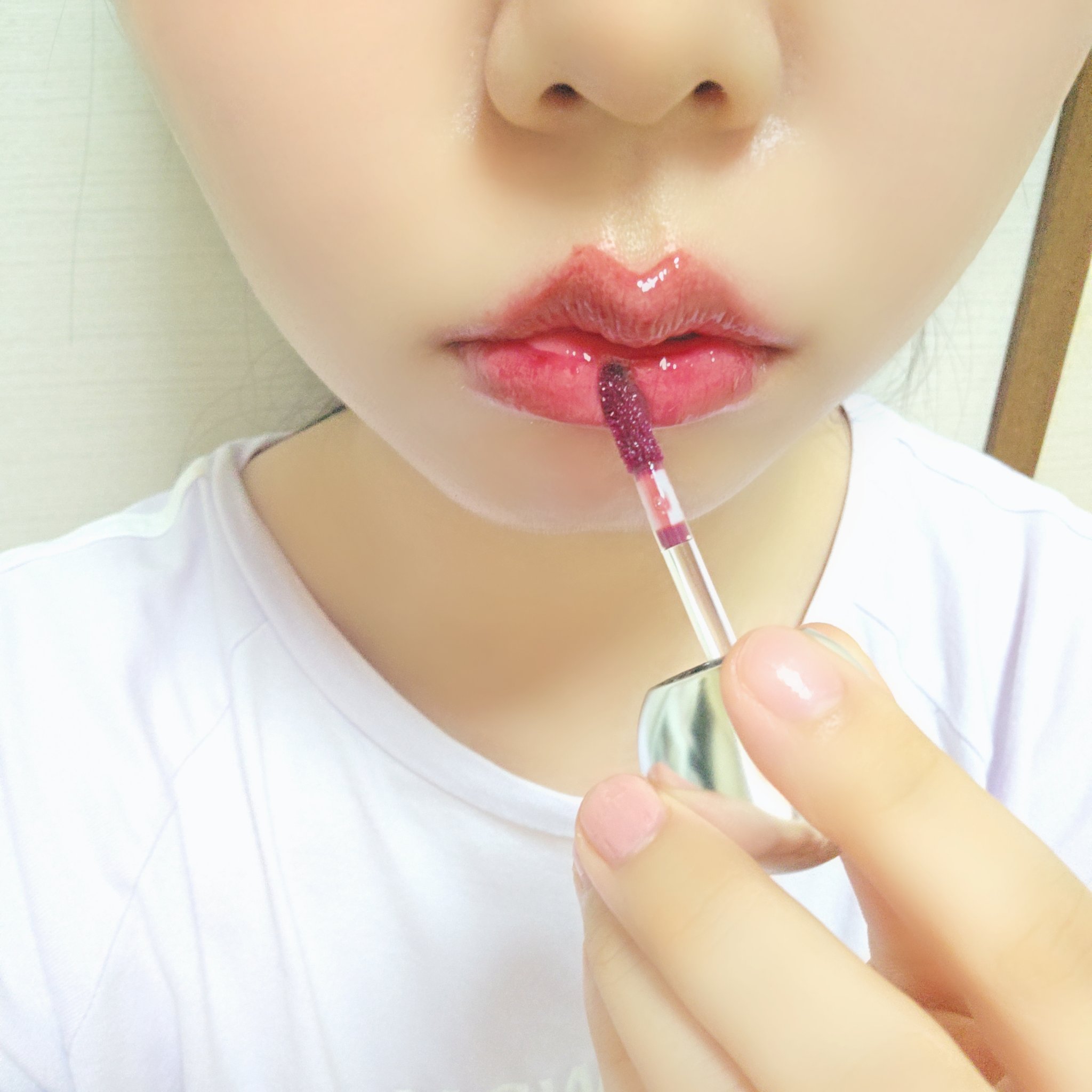 デュー ドロップ ティント 208 ルアー/Coralhaze/リップティントを使ったクチコミ（2枚目）